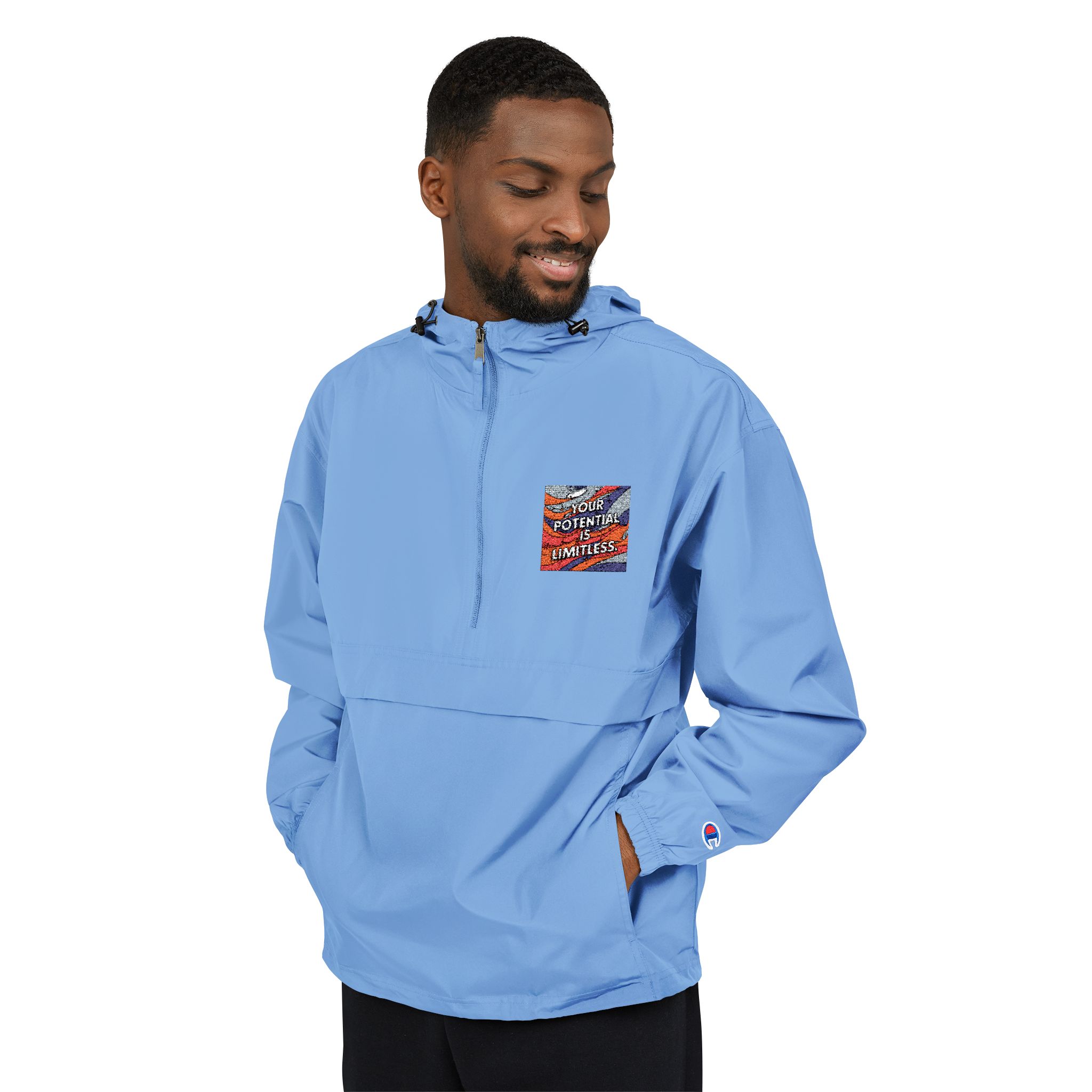 Your Potential Is Limitless Champion Unisex Packable Anorak Jacket - Image 7