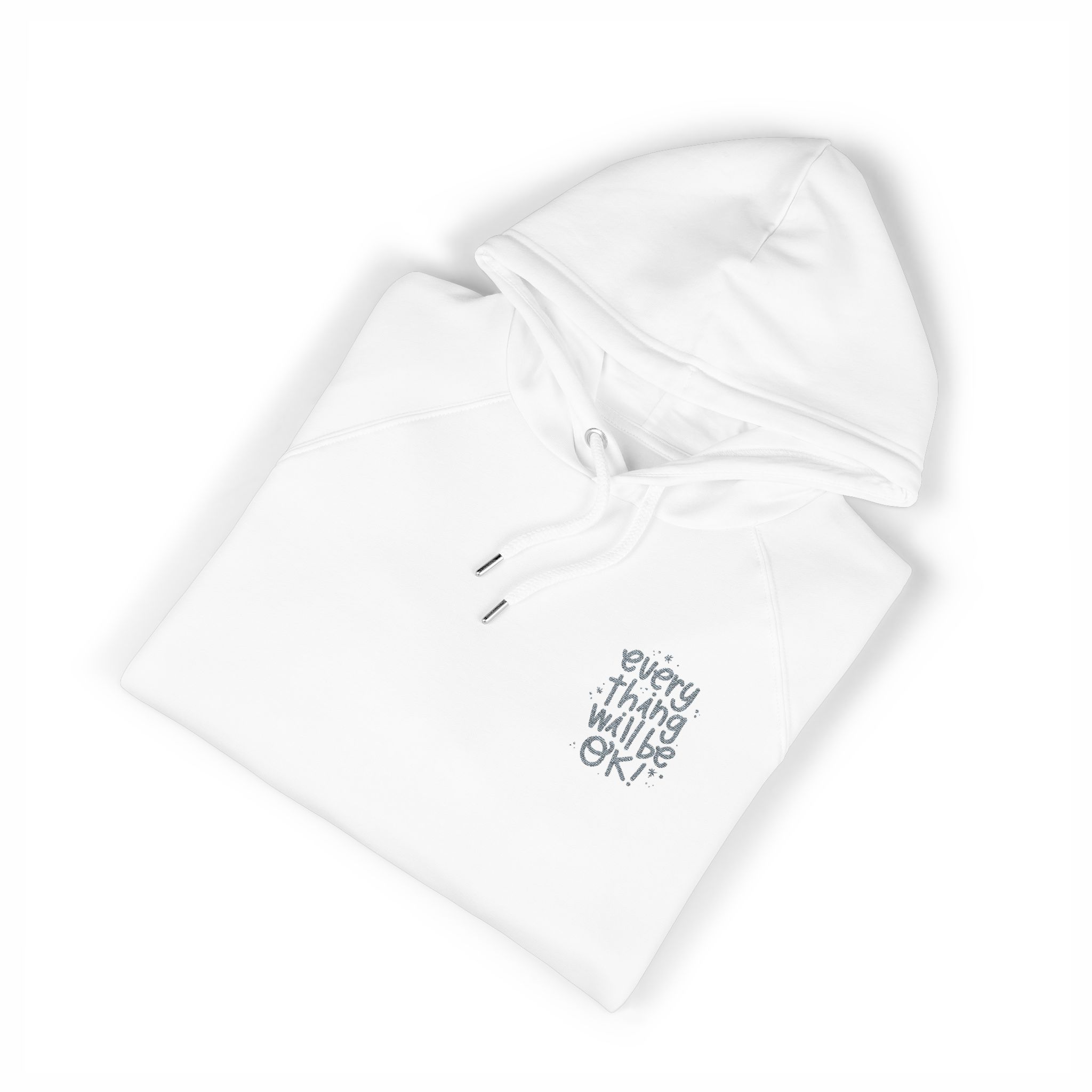 Everything Will Be Ok Unisex Eco Raglan Hoodie Embroidery - Image 3