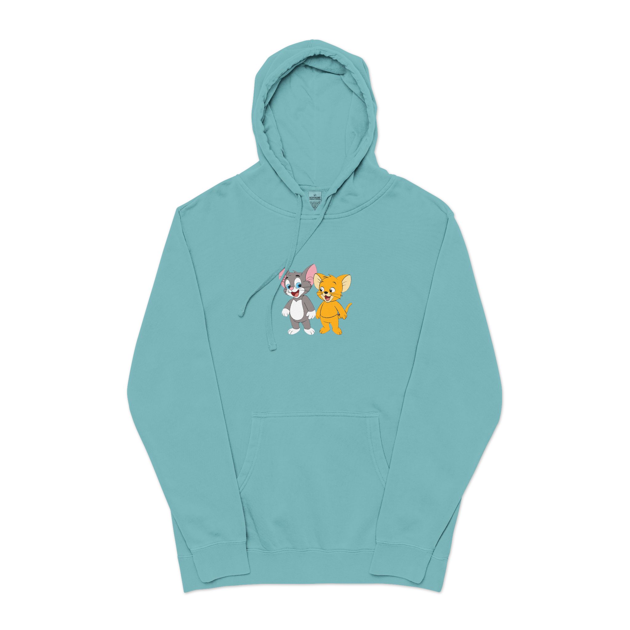 Tom and Jerry Unisex Pigment Dyed Hoodie Embroidery - Image 9
