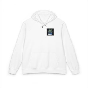 Fujin Japanese Mythology With Text Illustration Unisex Eco Raglan Hoodie Embroidery
