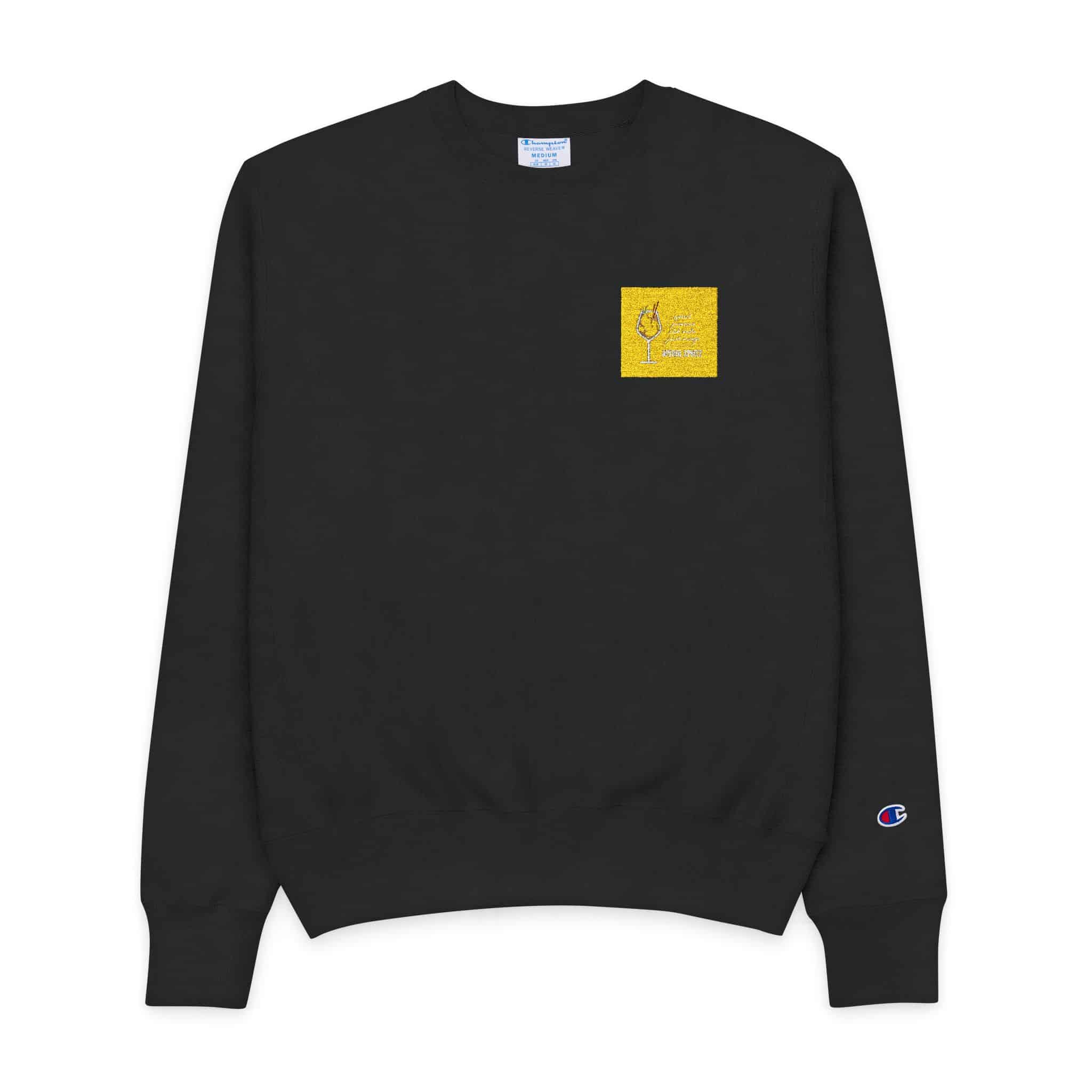 Vector Flat Illustration Modern Aperol Spritz Recipe Mens Champion Crewneck Sweatshirt