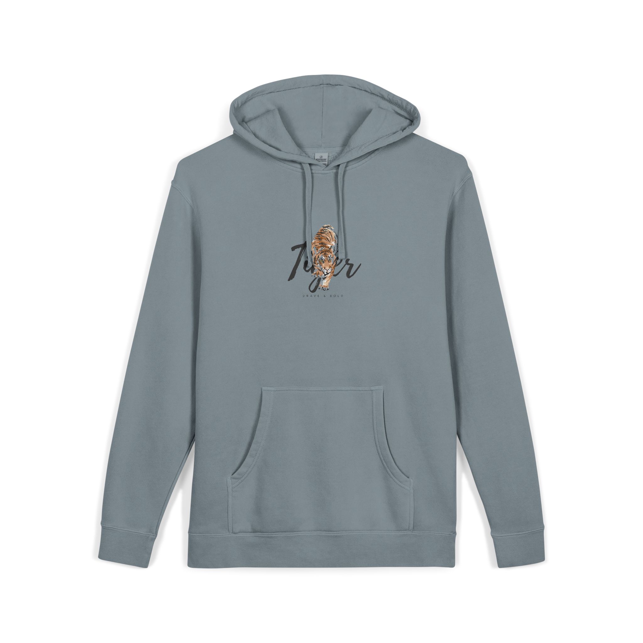 Tiger Brave & Bold Unisex Pigment Dyed Hoodie Embroidery - Image 23