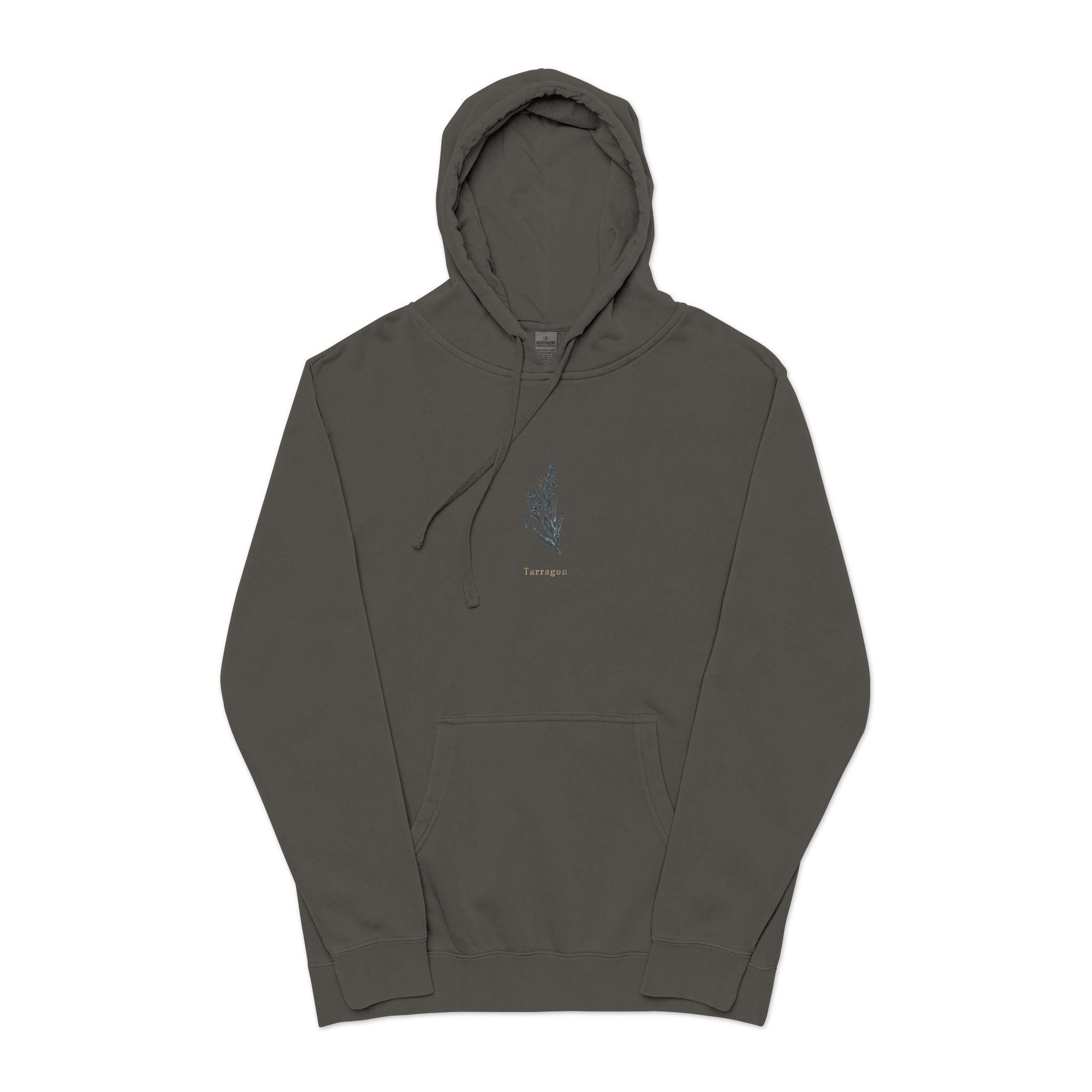 Tarragon Unisex Pigment Dyed Hoodie Embroidery - Image 25