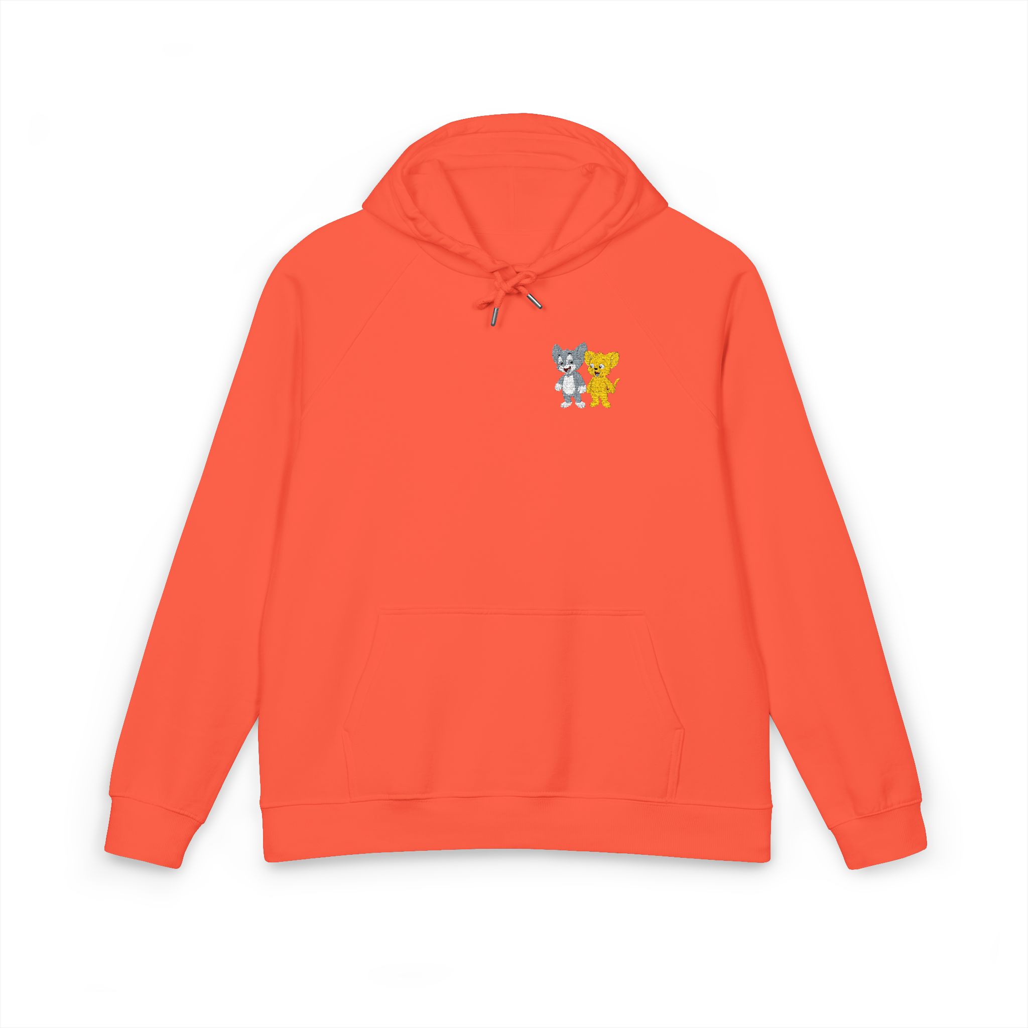 Tom and Jerry Unisex Eco Raglan Hoodie Embroidery - Image 5