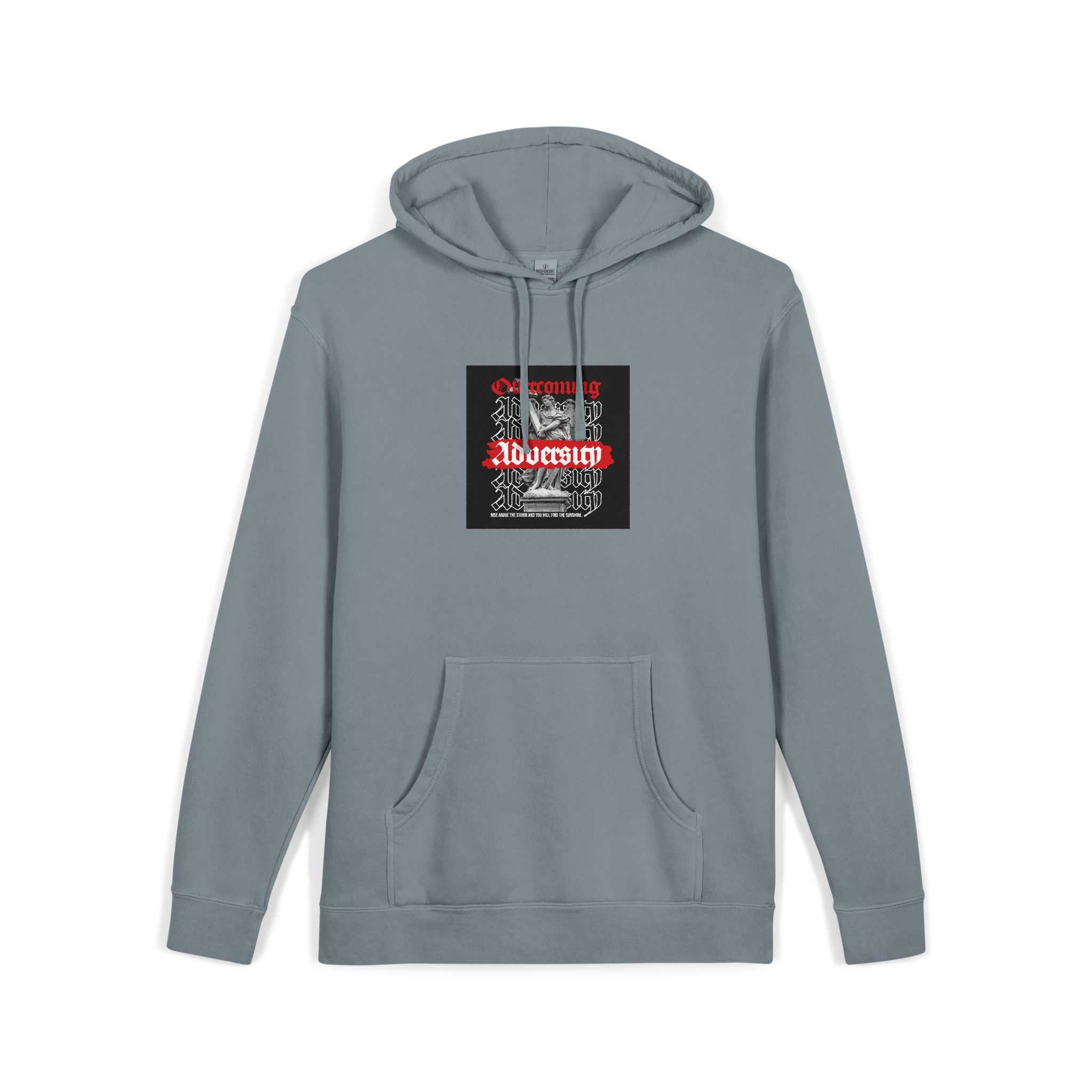 Vector Streetwear Overcoming Illustration Design Unisex Pigment Dyed Hoodie Embroidery - Image 23