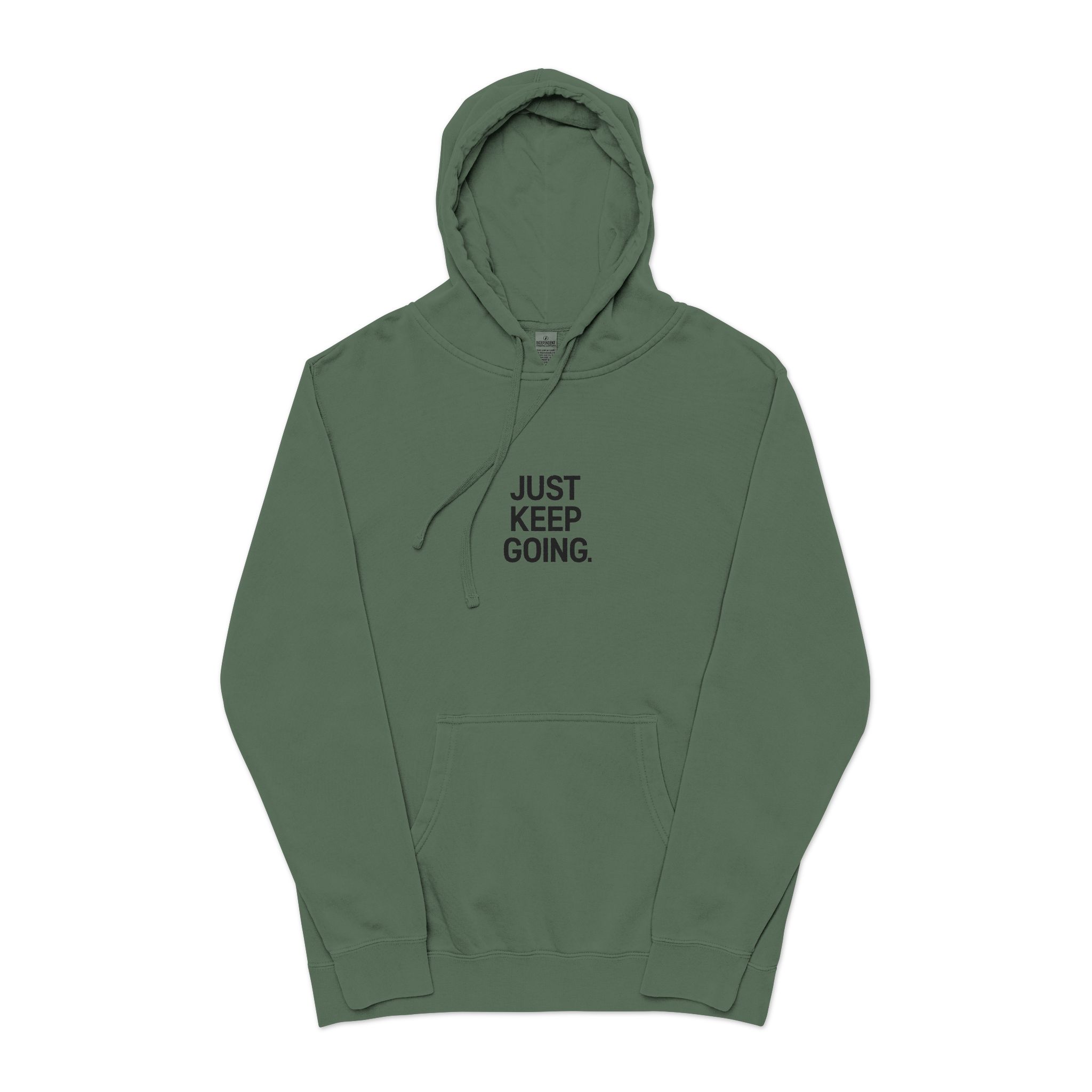 Typography Slogan Motivational Tshirt Design Copia Unisex Pigment Dyed Hoodie Embroidery - Image 13