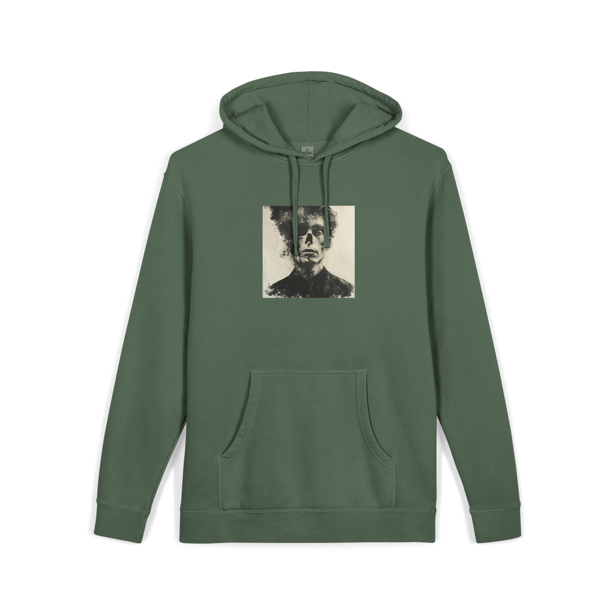 Surreal Skull Unisex Pigment Dyed Hoodie Embroidery - Image 15