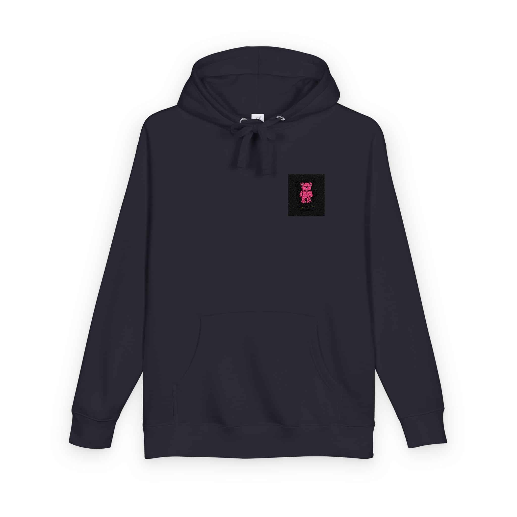 Keep It Cool Slogan With Bear Doll Inverted Color Black Background Vector Illustration Unisex Fleece Hoodie - Image 22
