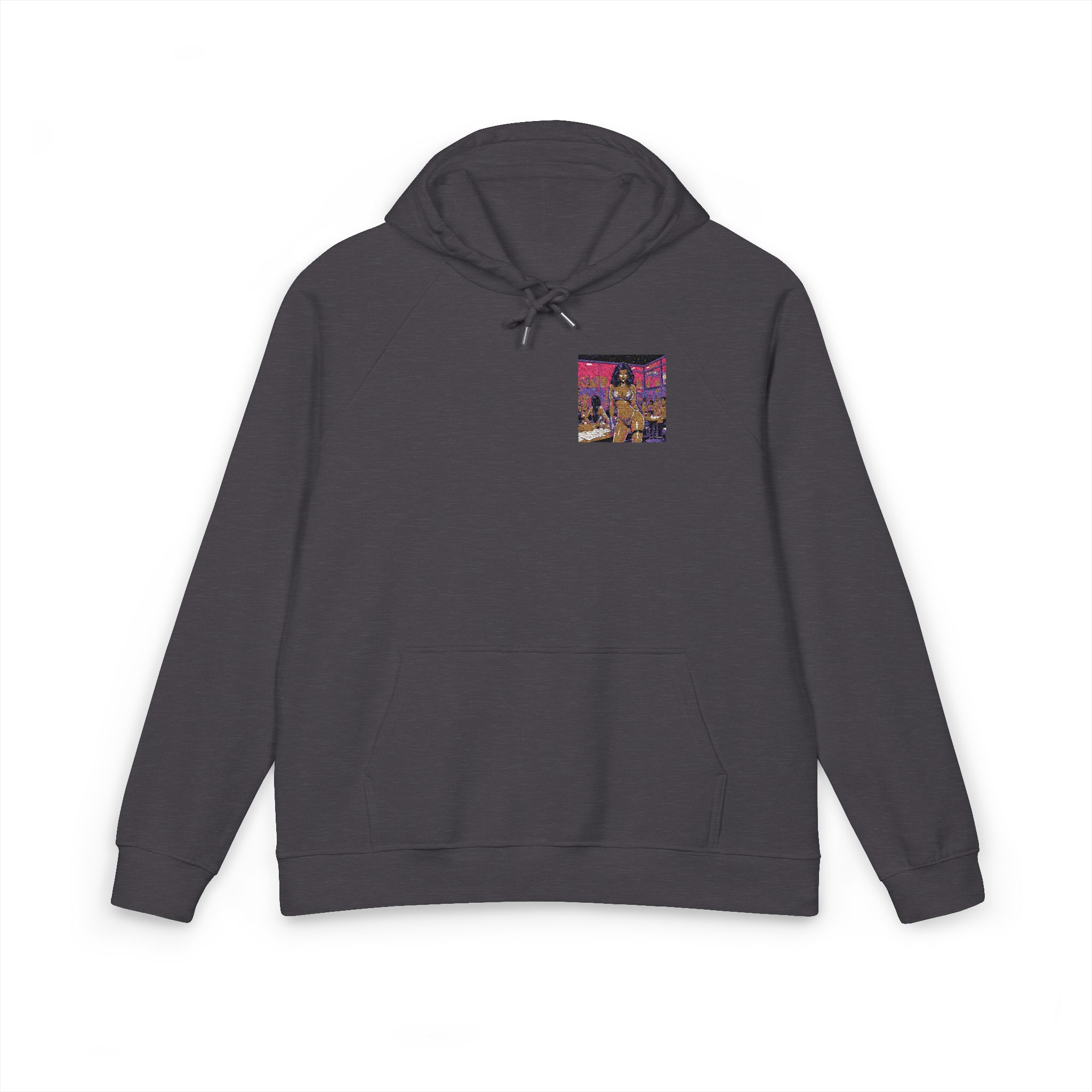 Sexy Woman 4 Unisex Eco Raglan Hoodie Embroidery - Image 9
