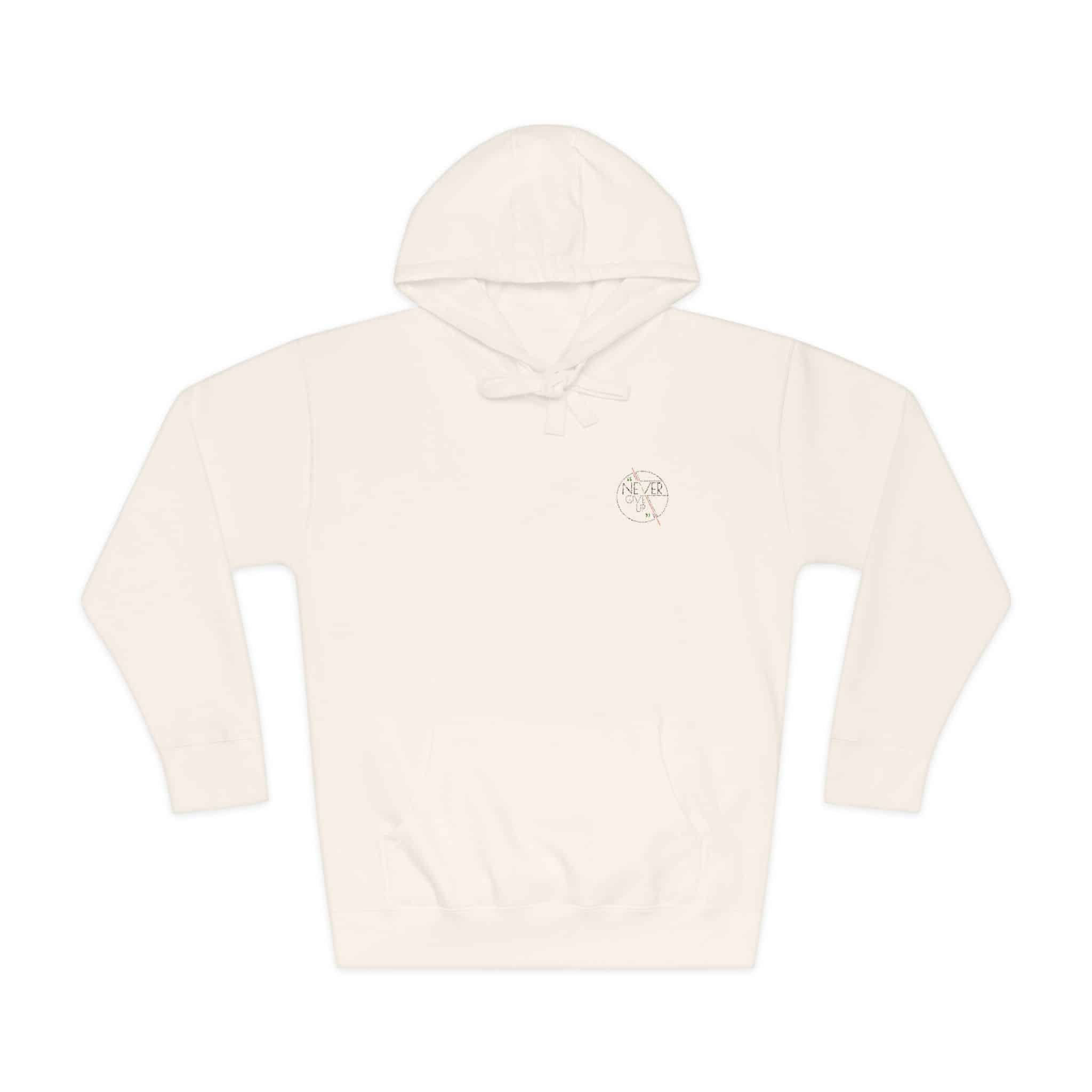 Never Give Up Motivational Unisex Fleece Hoodie - Image 5
