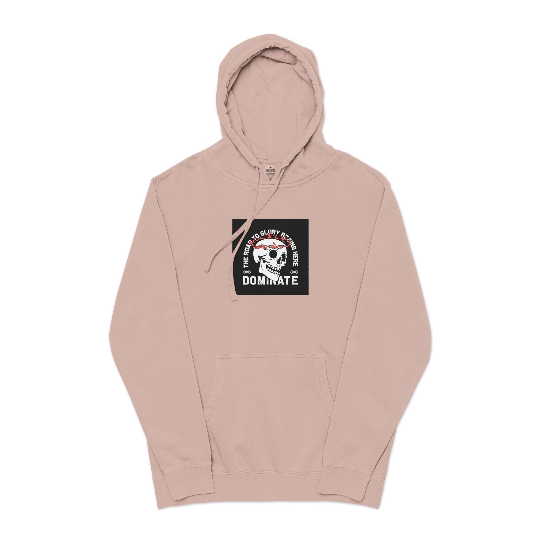 Streetwear Dark Skull Graphic Tshirt Design Vector Template Unisex Pigment Dyed Hoodie Embroidery