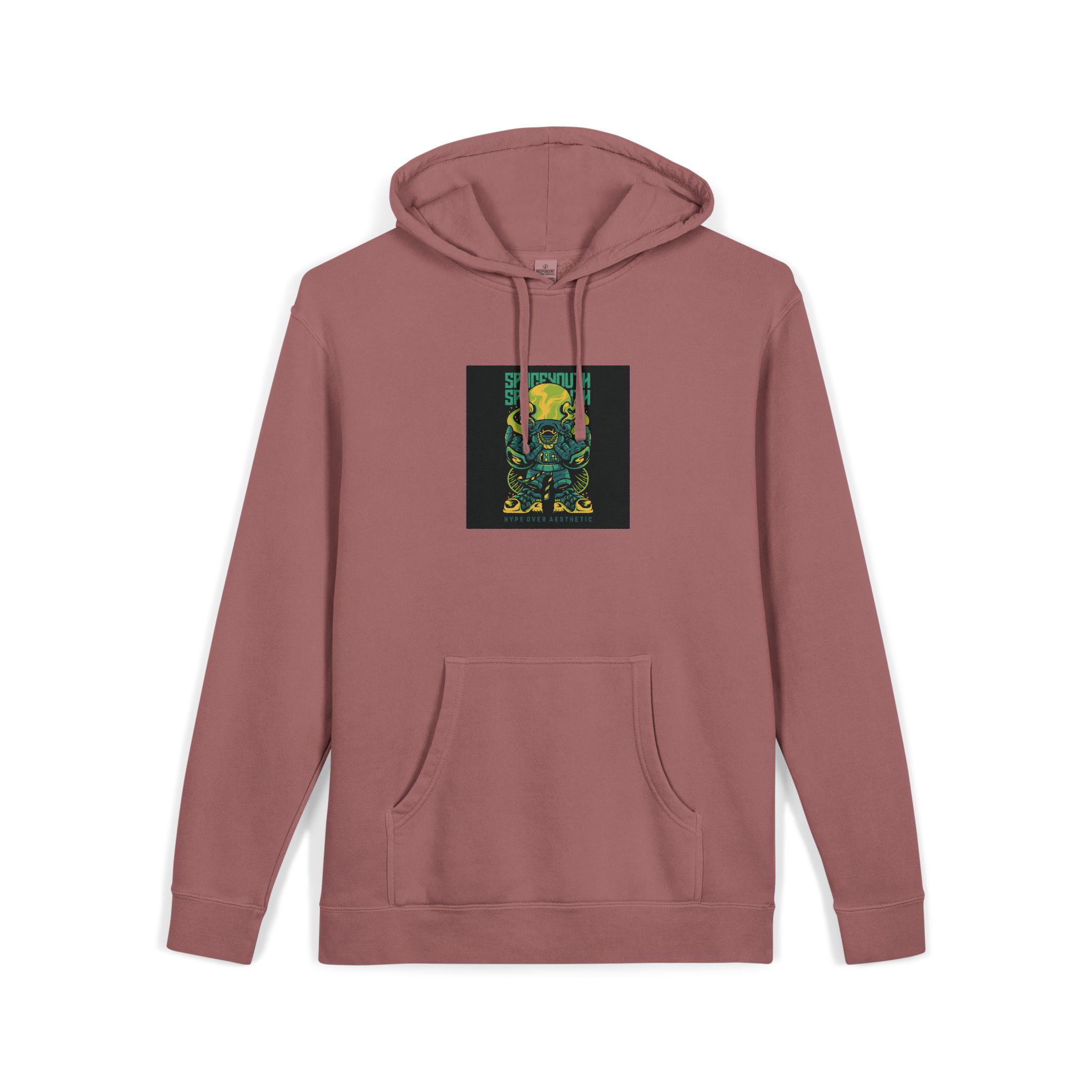 Spaceyouth Unisex Pigment Dyed Hoodie Embroidery - Image 31