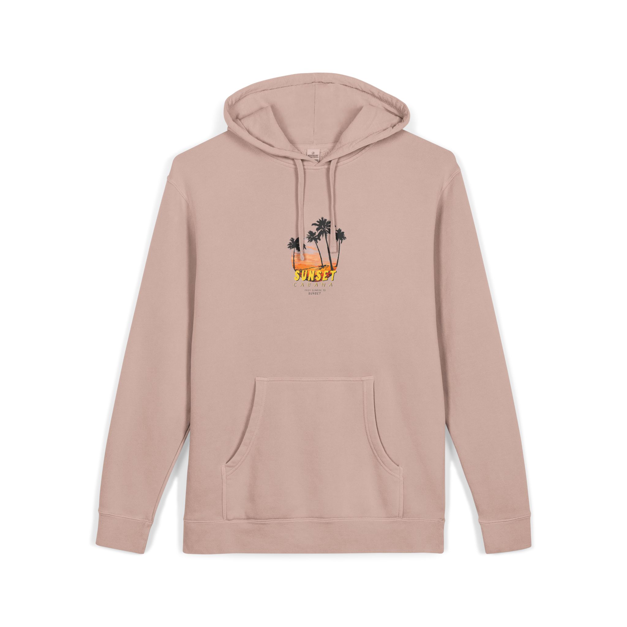 Sunset Cabana Unisex Pigment Dyed Hoodie Embroidery - Image 3