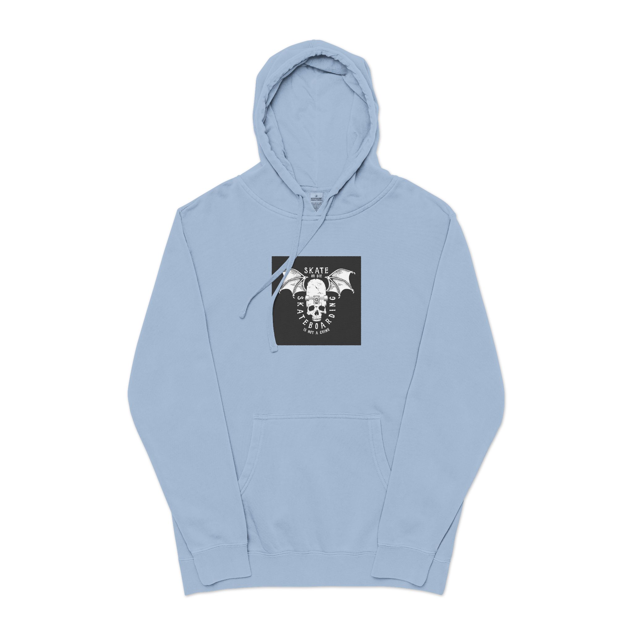 Vintage White Skateboarding Logo Unisex Pigment Dyed Hoodie Embroidery - Image 17