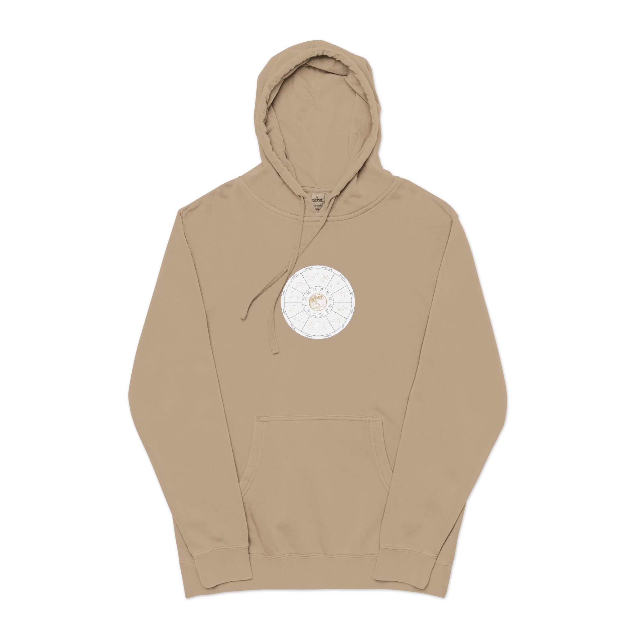 Zodiac Unisex Pigment Dyed Hoodie Embroidery - Image 5