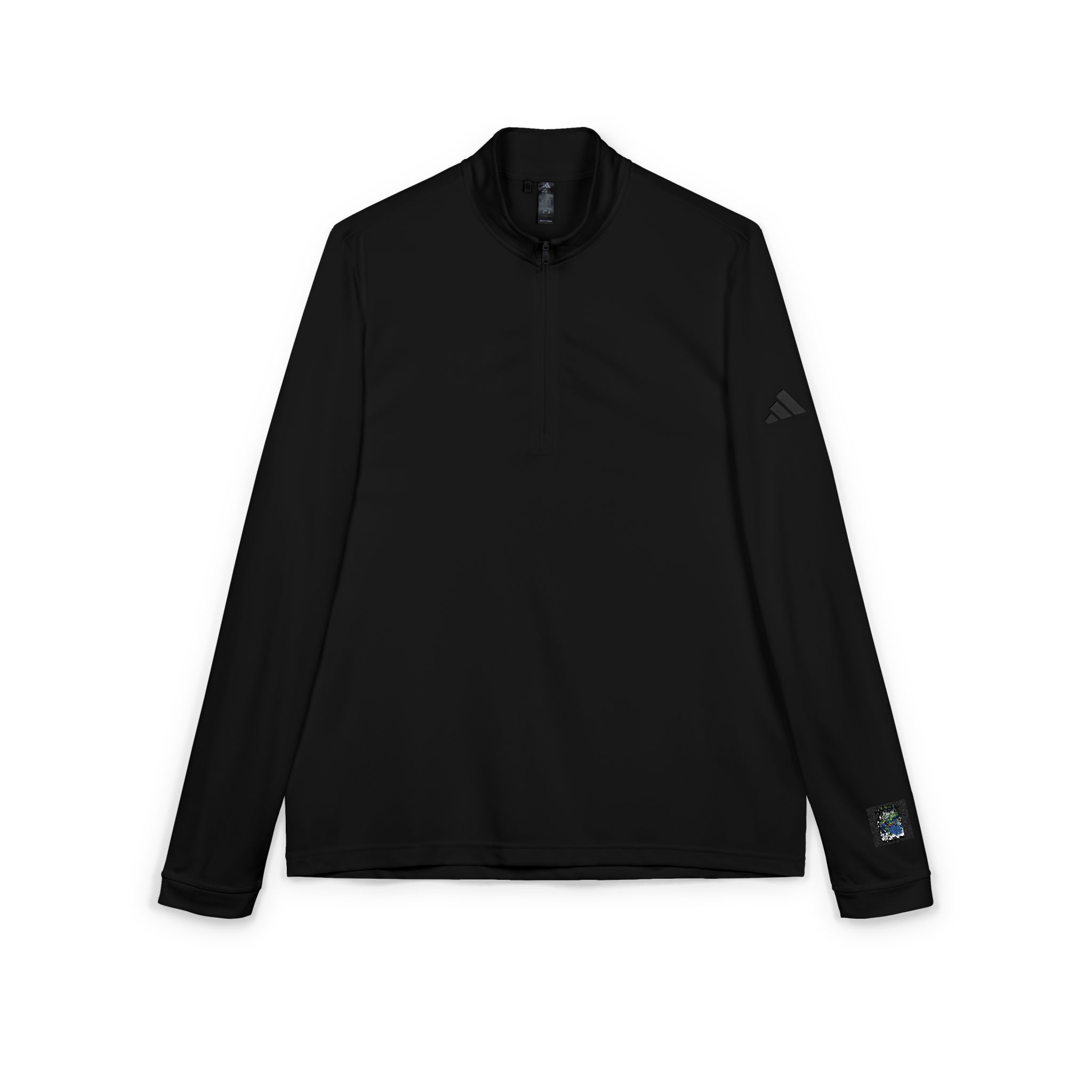 Fujin Japanese Mythology With Text Illustration Adidas Quarter Zip Pullover Embroidery - Image 15