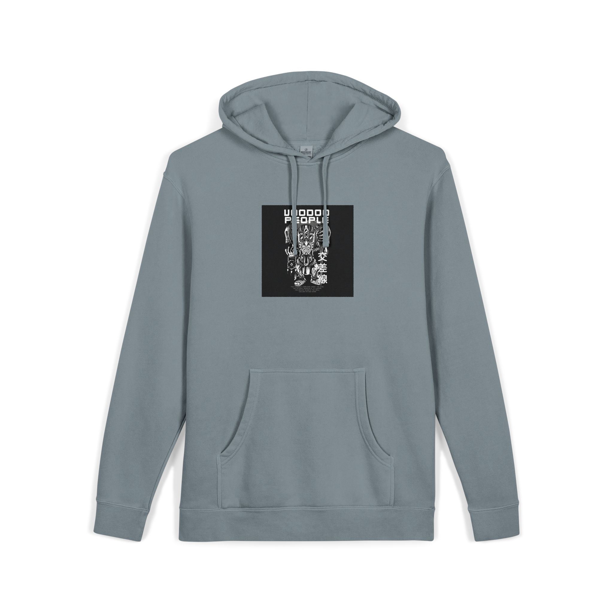 Voodoo People Black White Unisex Pigment Dyed Hoodie Embroidery - Image 23