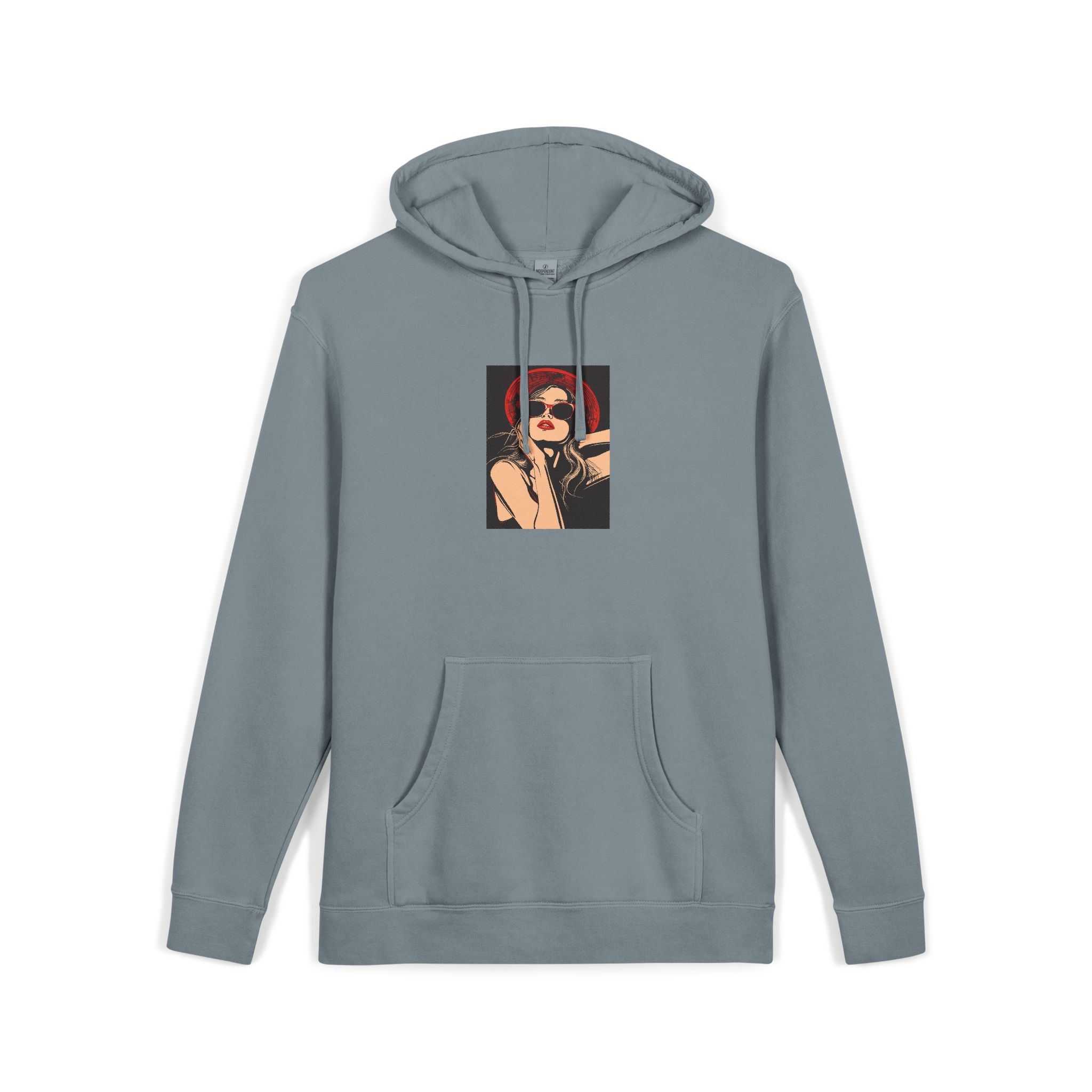 Woman With Sunglasses Unisex Pigment Dyed Hoodie Embroidery - Image 23