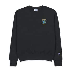 Earthday Design Mens Champion Crewneck Sweatshirt