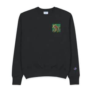 Drawing Cat With Red Tail Mens Champion Crewneck Sweatshirt