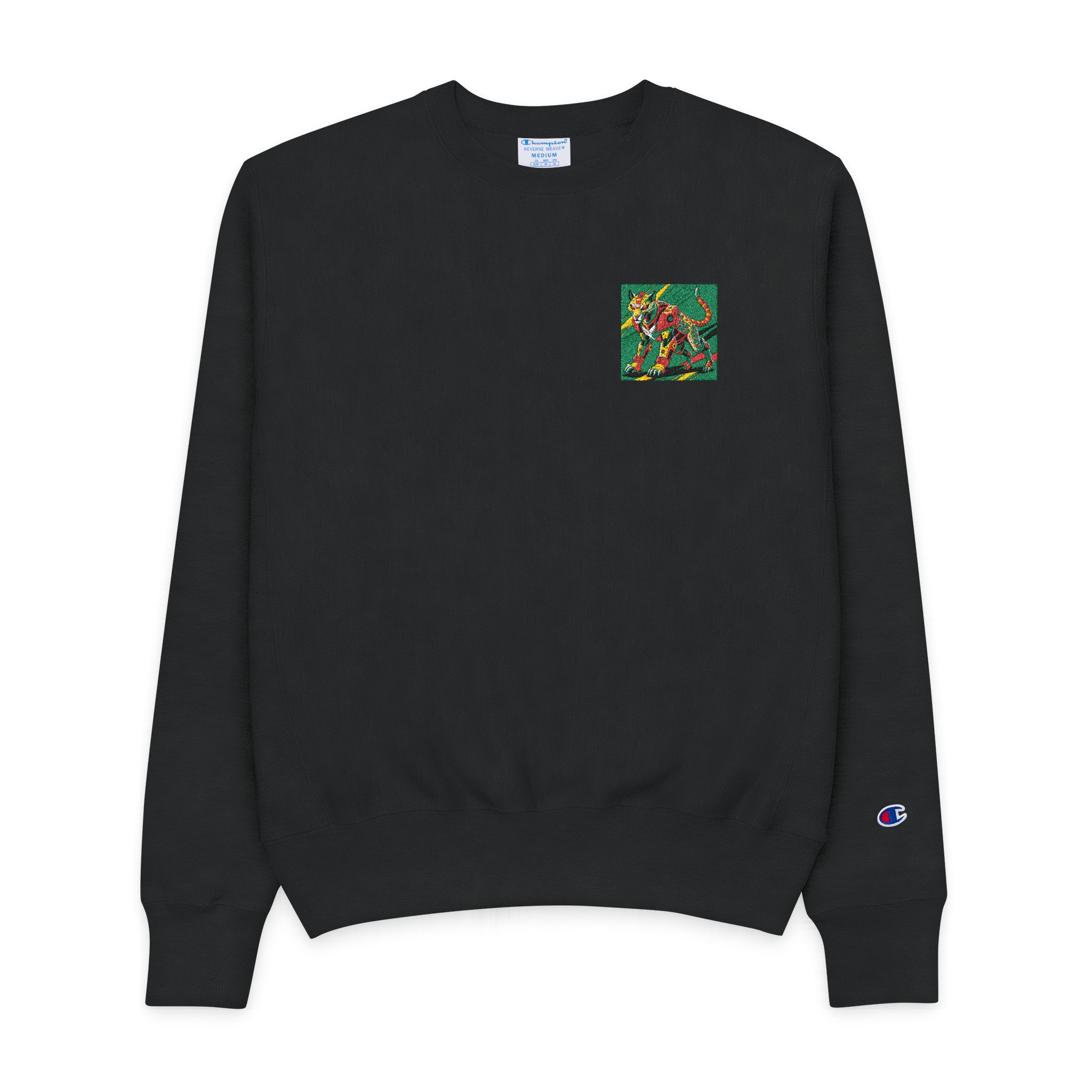 Drawing Cat With Red Tail Mens Champion Crewneck Sweatshirt