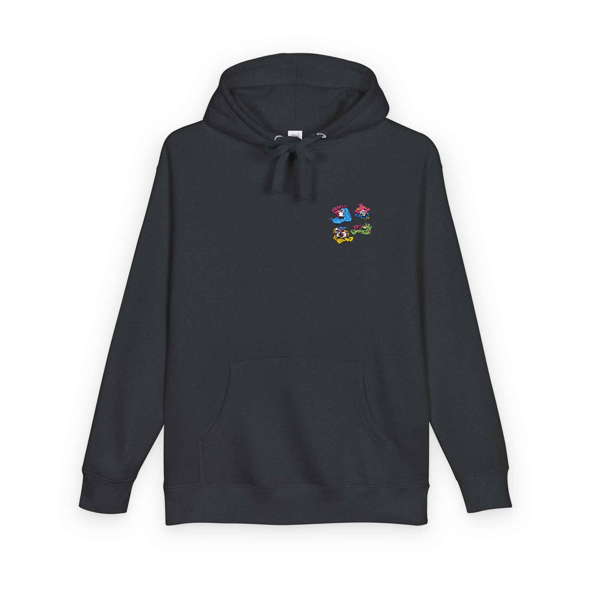 Collection Funny Hand Drawn Stickers Unisex Fleece Hoodie - Image 26