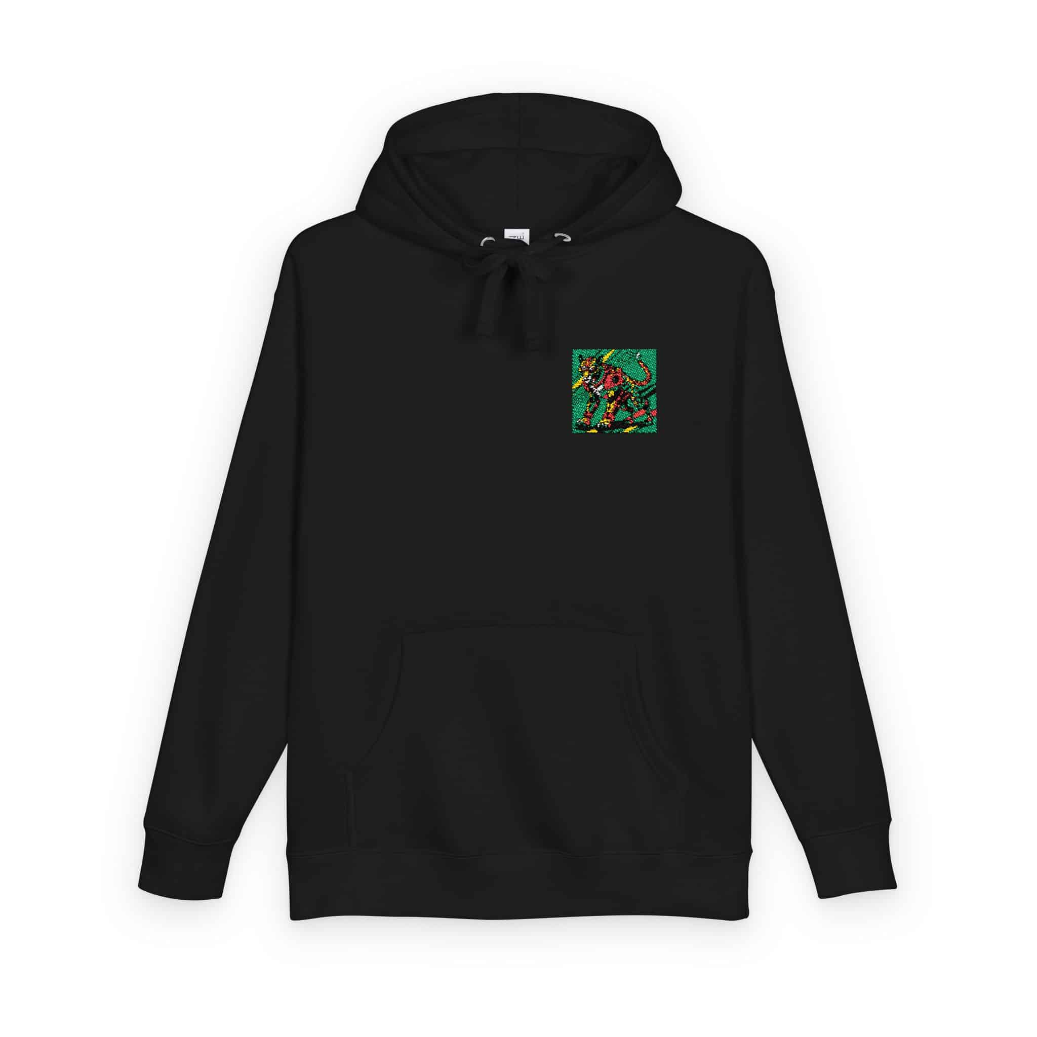 Drawing Cat With Red Tail Unisex Fleece Hoodie - Image 34