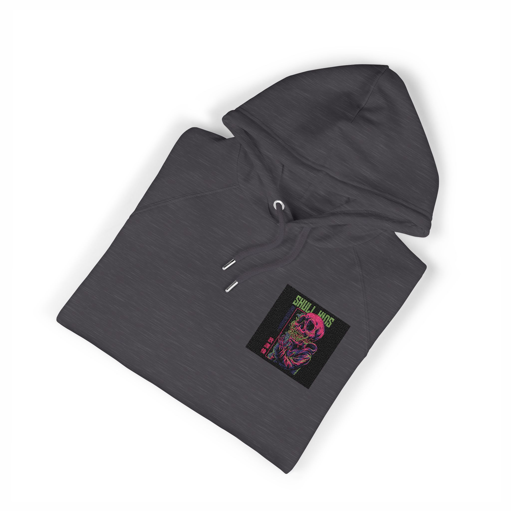 Skull Kids Unisex Eco Raglan Hoodie Embroidery - Image 11