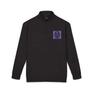 Cyborg Skull Illustration Unisex Fleece Pullover Embroidery
