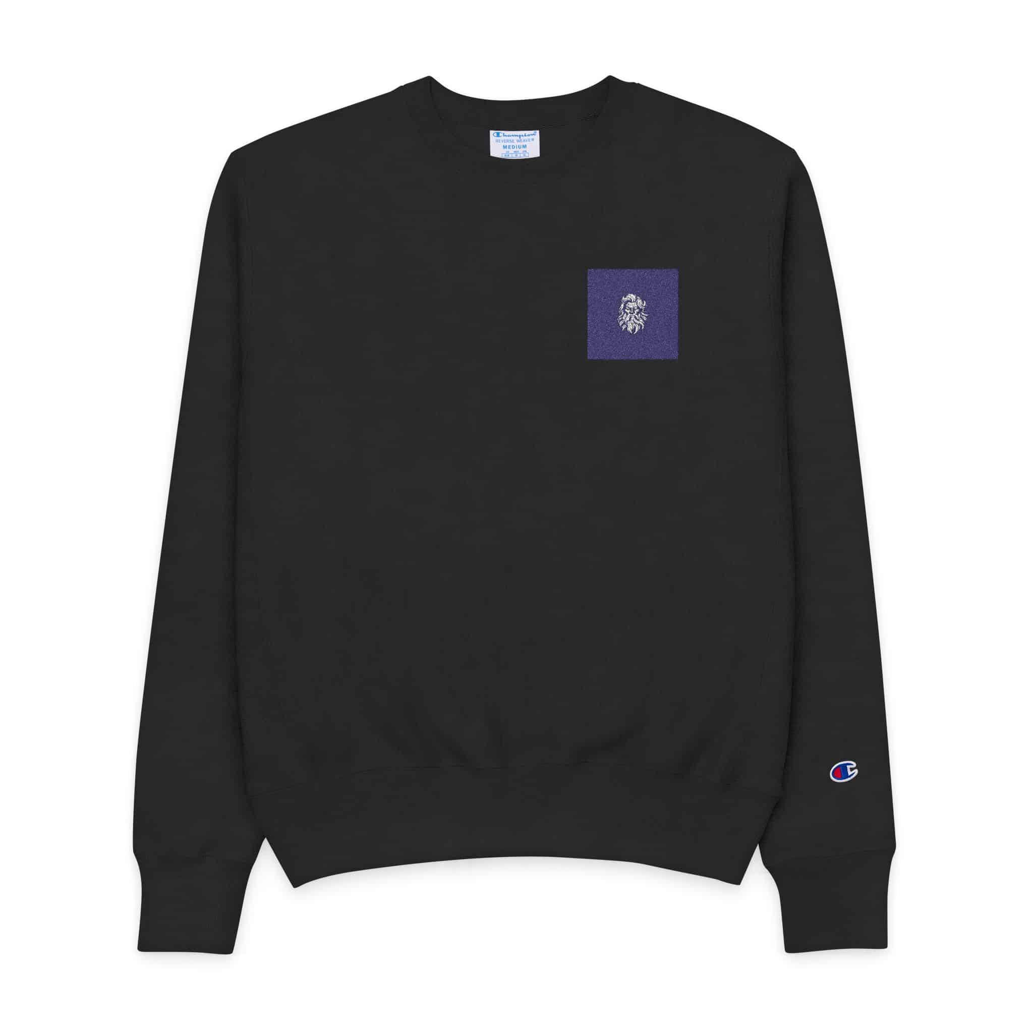 Zeus Logo Design Vector Illustration Mens Champion Crewneck Sweatshirt