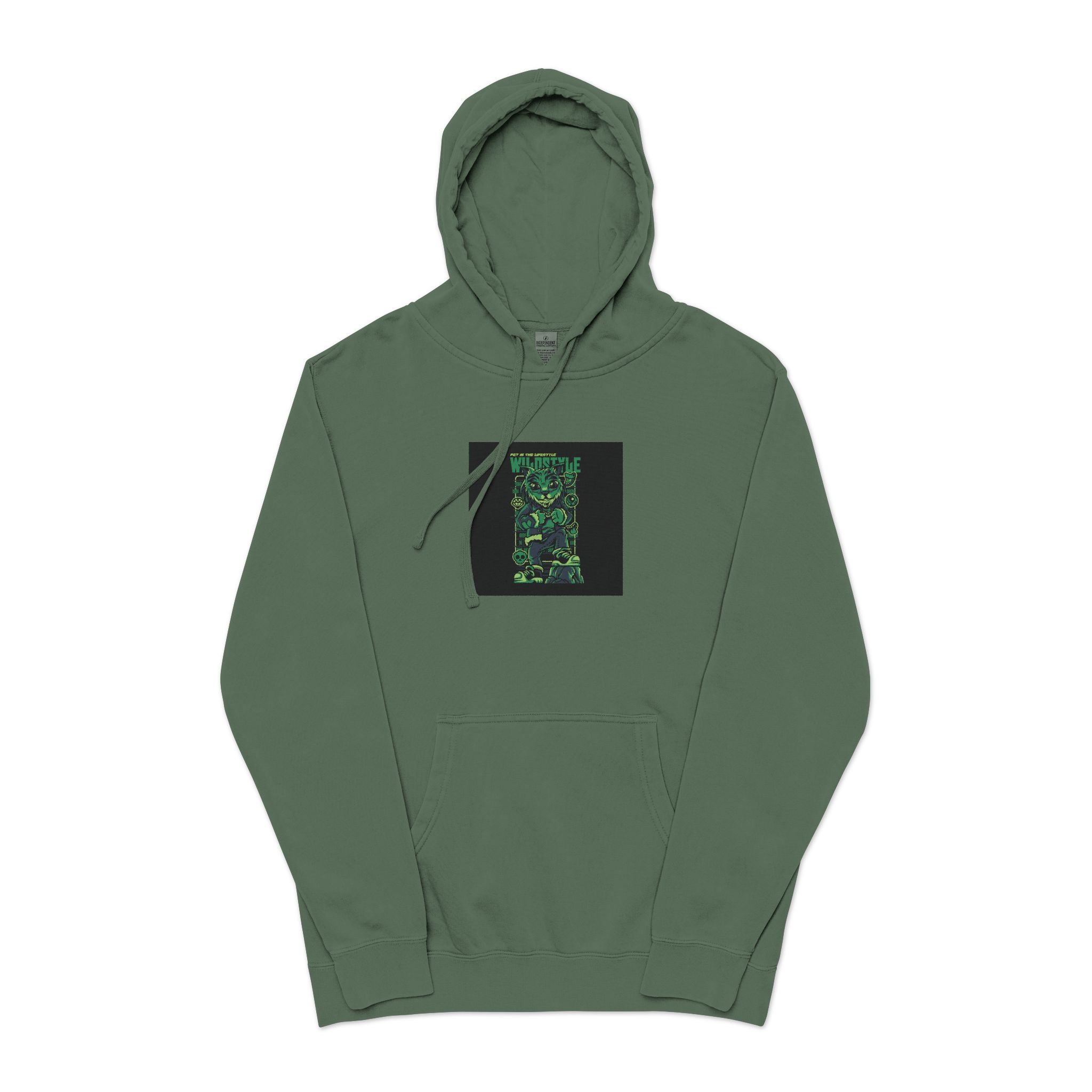 Wildstyle Unisex Pigment Dyed Hoodie Embroidery - Image 13
