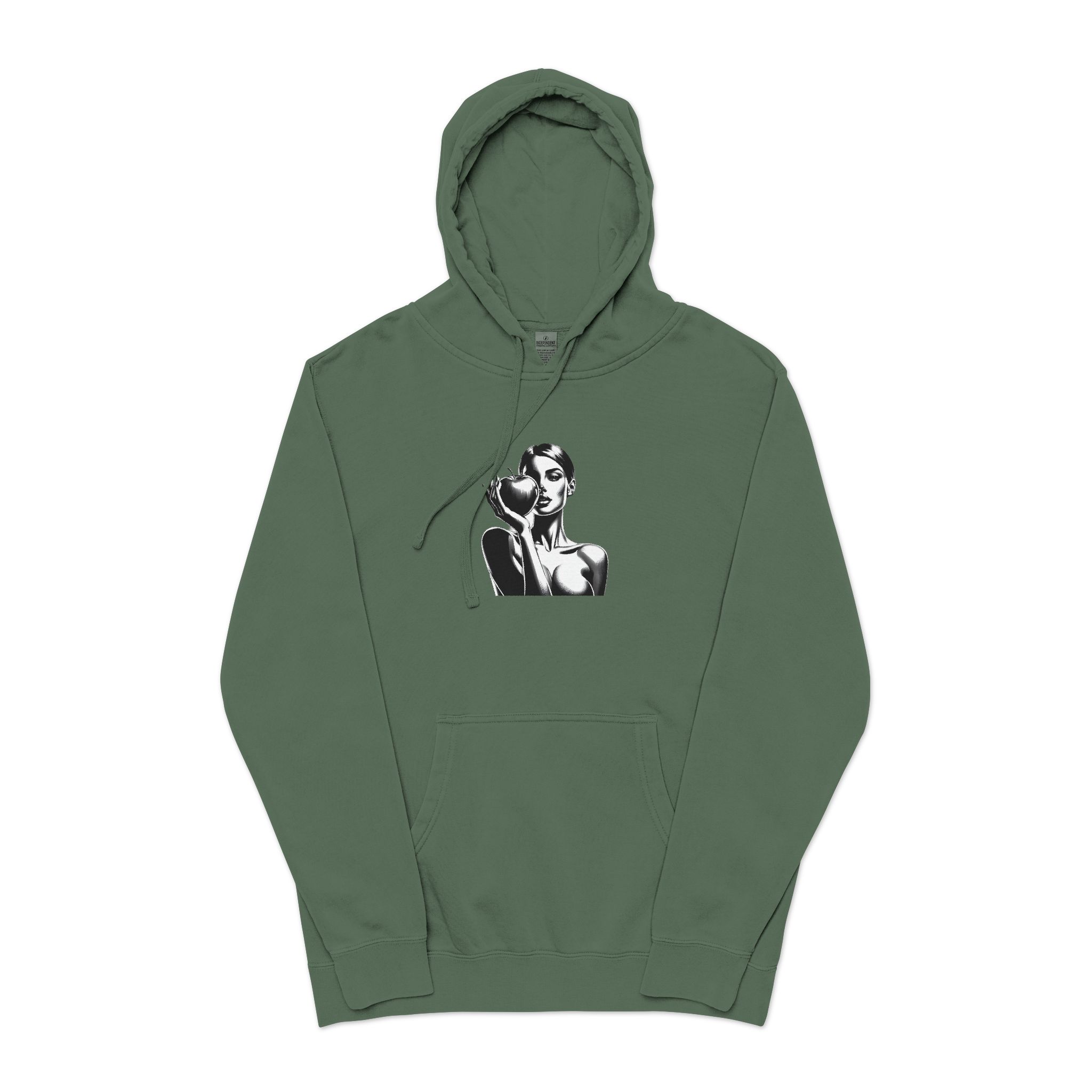 Woman Apple 181409 Unisex Pigment Dyed Hoodie Embroidery - Image 13