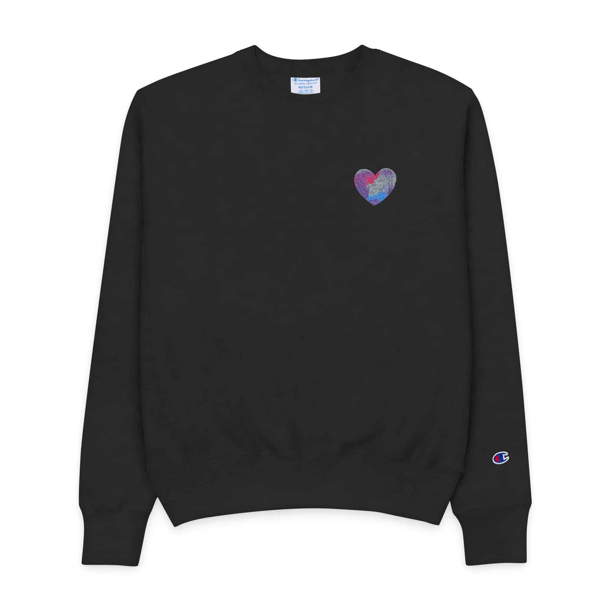 Colorful Abstract Heart Design 171552 Mens Champion Crewneck Sweatshirt