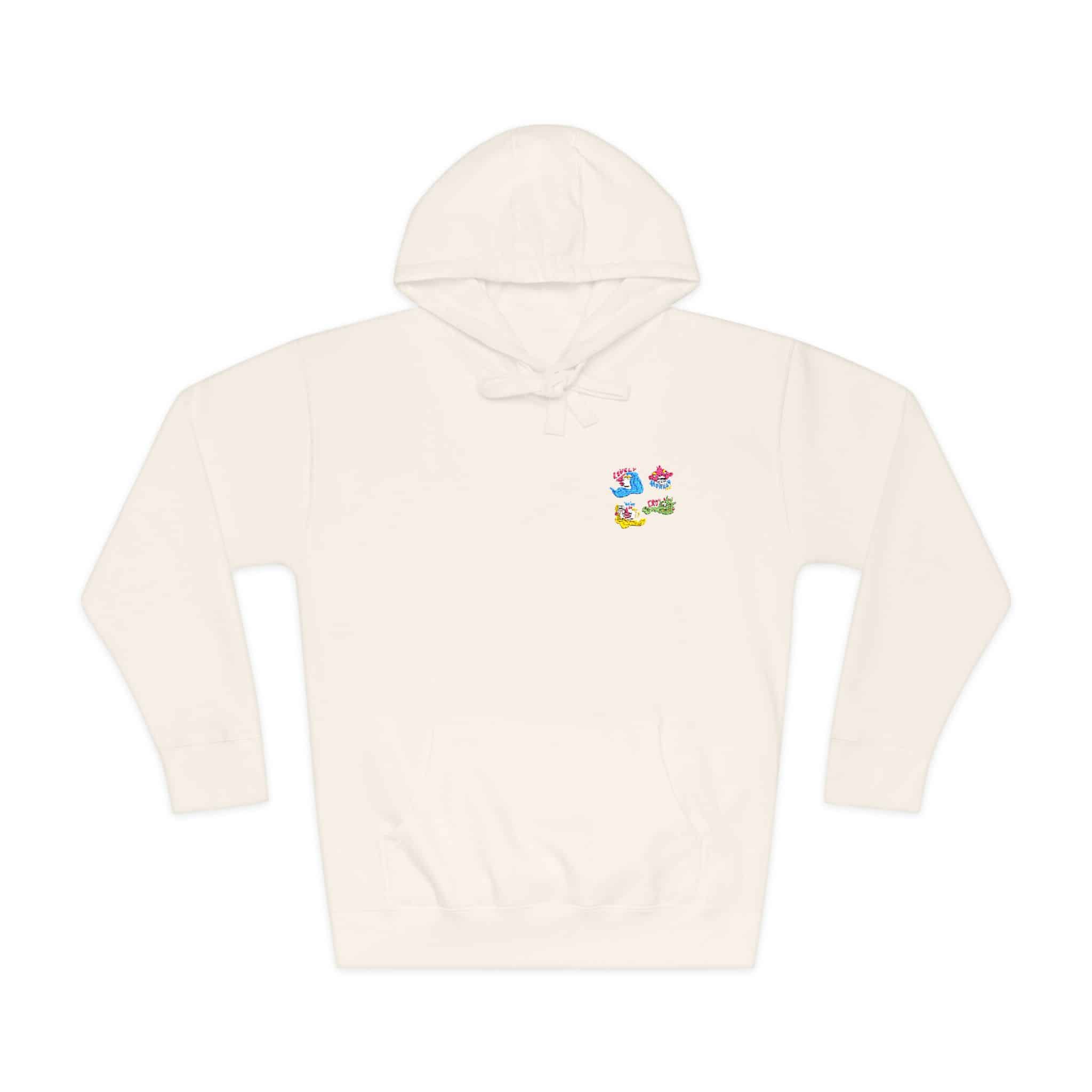 Collection Funny Hand Drawn Stickers Unisex Fleece Hoodie - Image 5