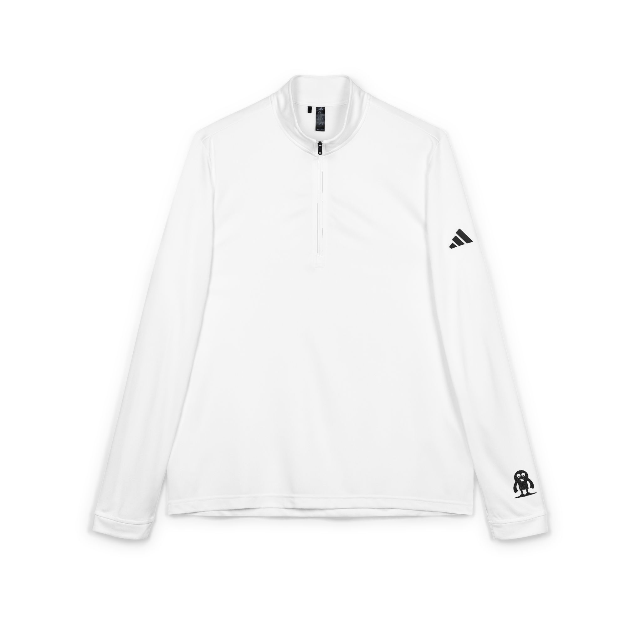 Emoji Character Vector Illustration Flat Emoji Character Adidas Quarter Zip Pullover Embroidery - Image 3
