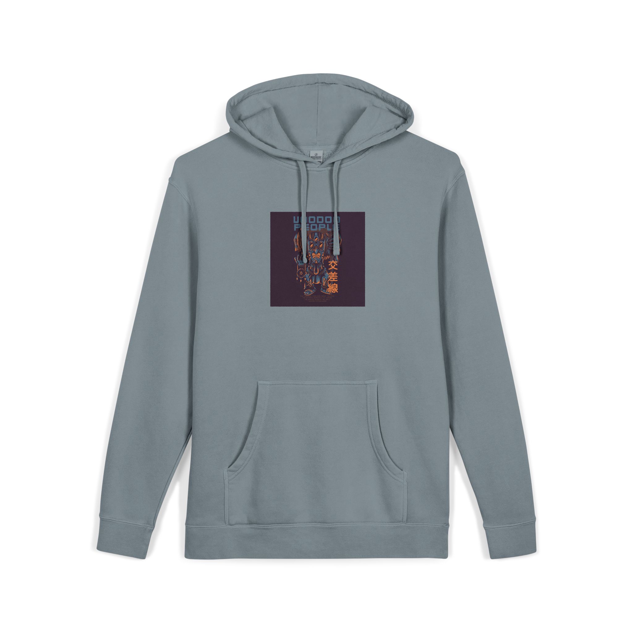 Voodoo People Black Unisex Pigment Dyed Hoodie Embroidery - Image 23
