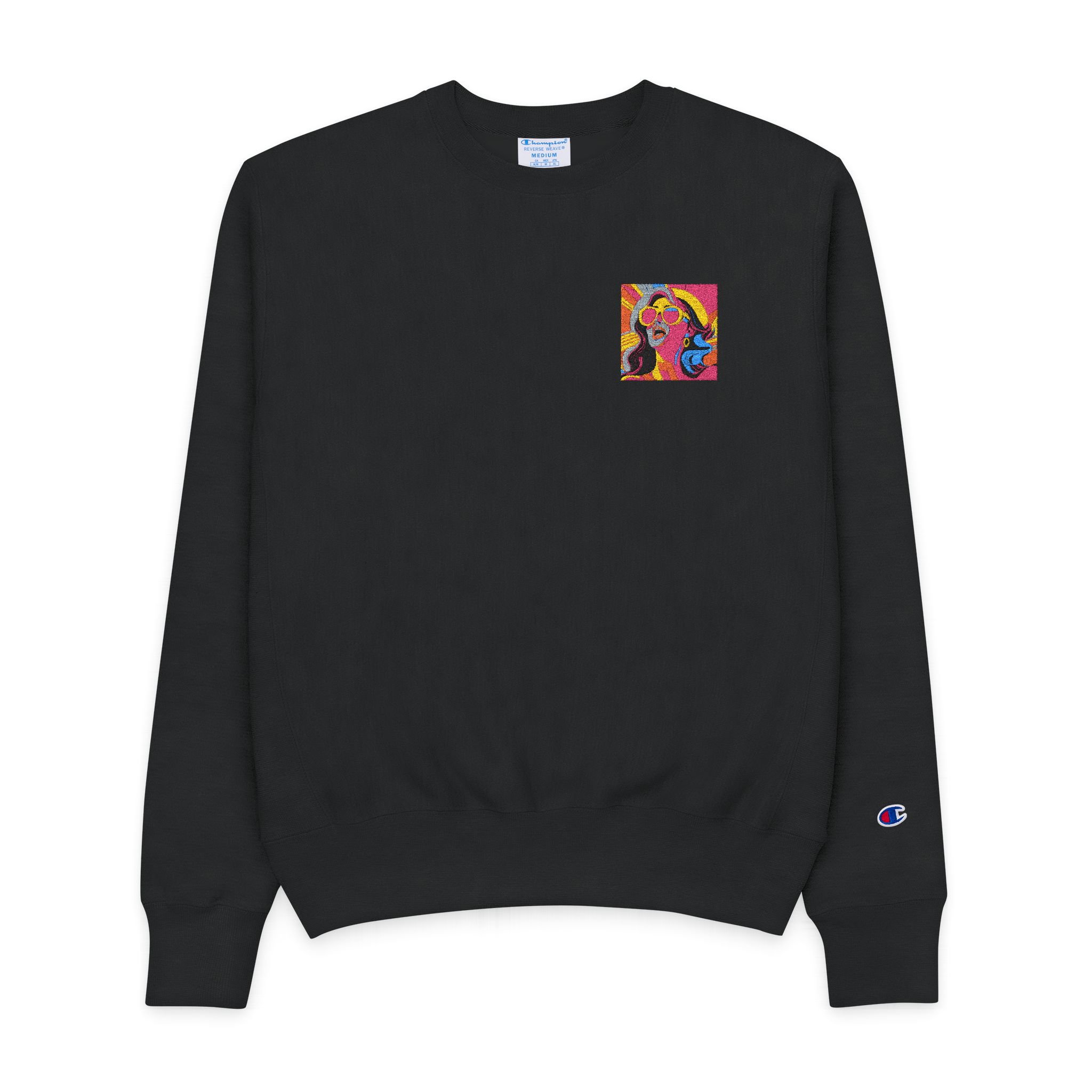 Enthusiastic Woman Party Free Place Studio and Sun Mens Champion Crewneck Sweatshirt