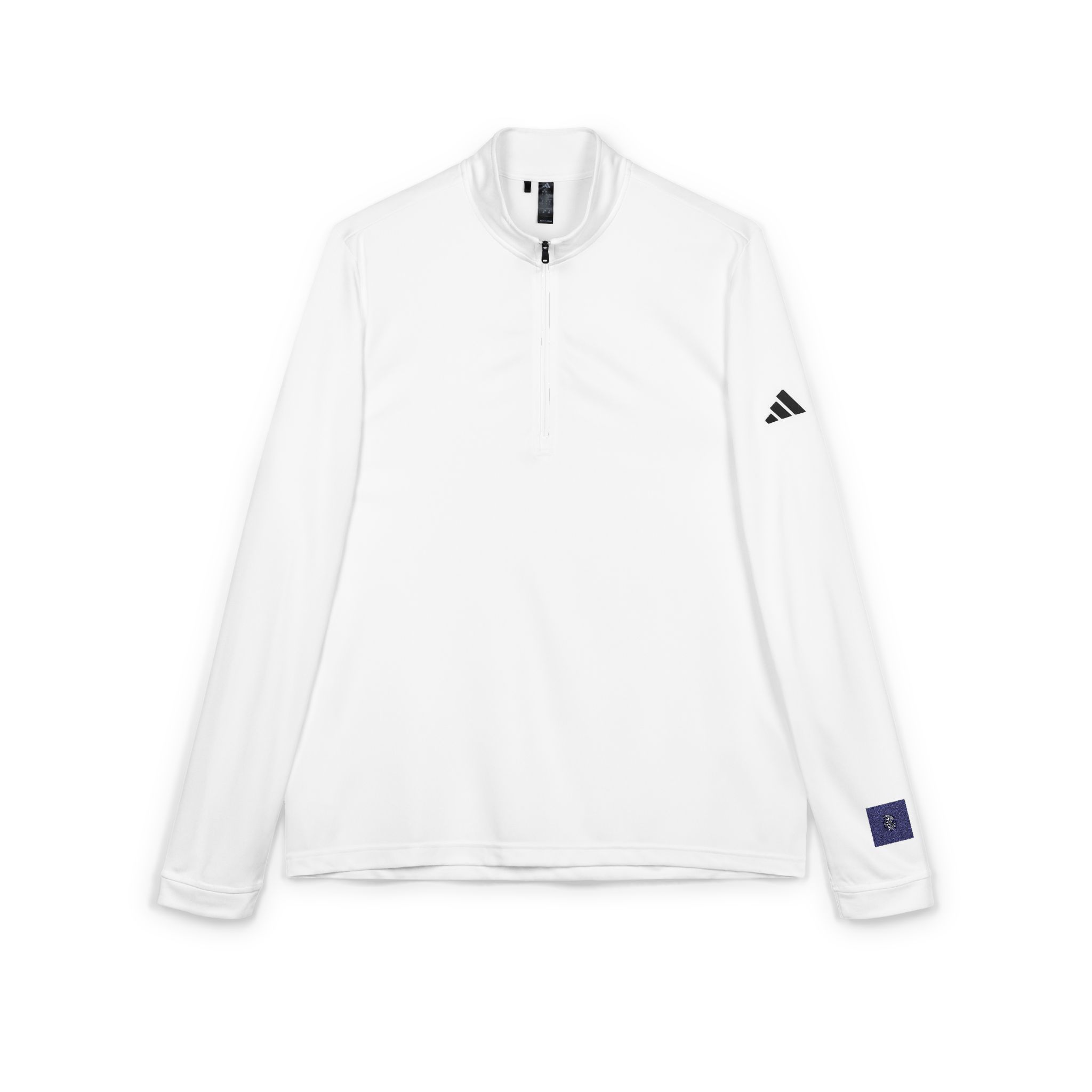 Zeus Logo Design Vector Illustration Adidas Quarter Zip Pullover Embroidery - Image 3