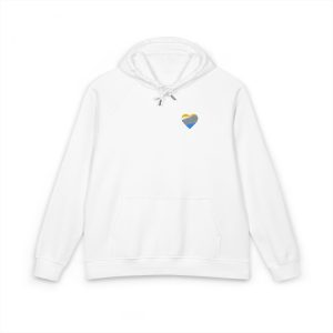Gradient Heart Shape Unisex Eco Raglan Hoodie Embroidery