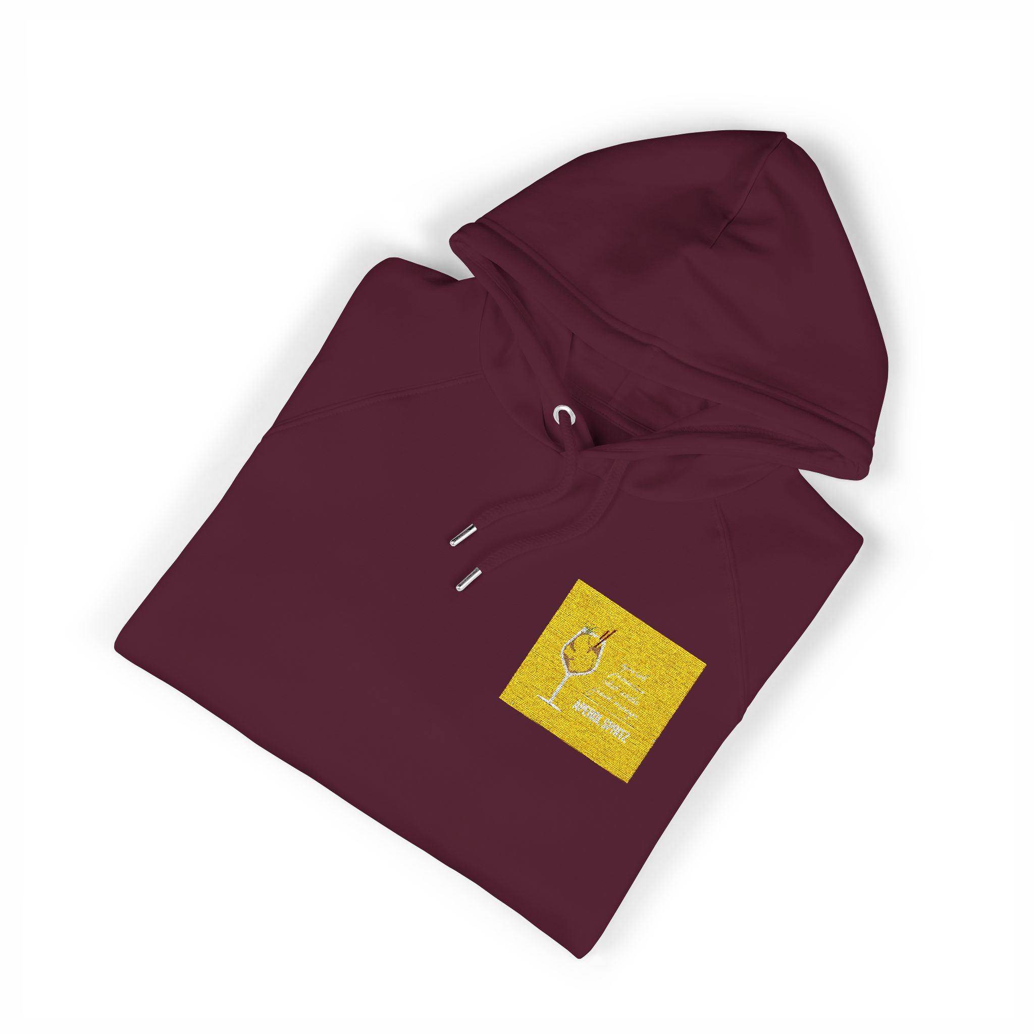 Vector Flat Illustration Modern Aperol Spritz Recipe Unisex Eco Raglan Hoodie Embroidery - Image 23