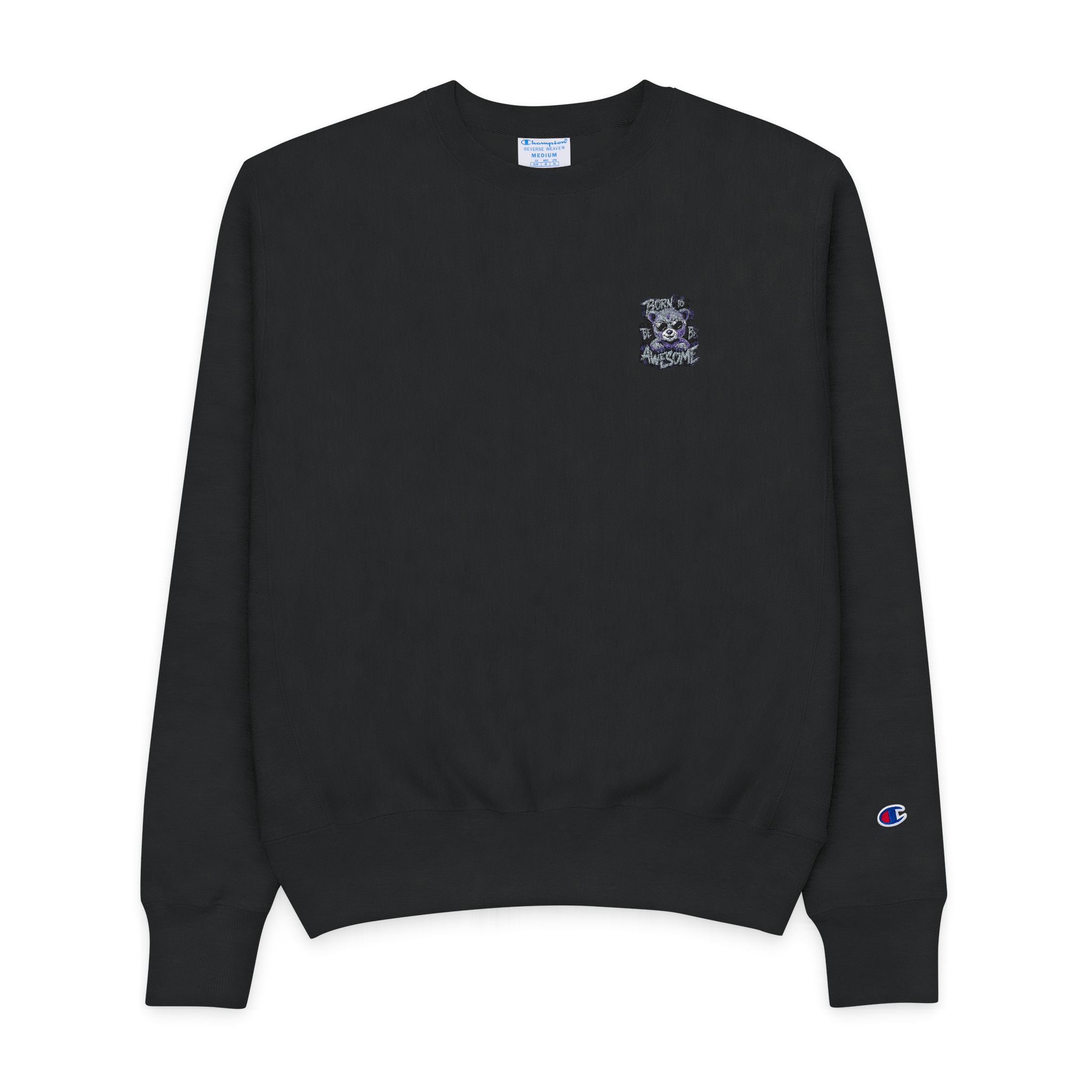 Born To Be Awesome V13 Mens Champion Crewneck Sweatshirt