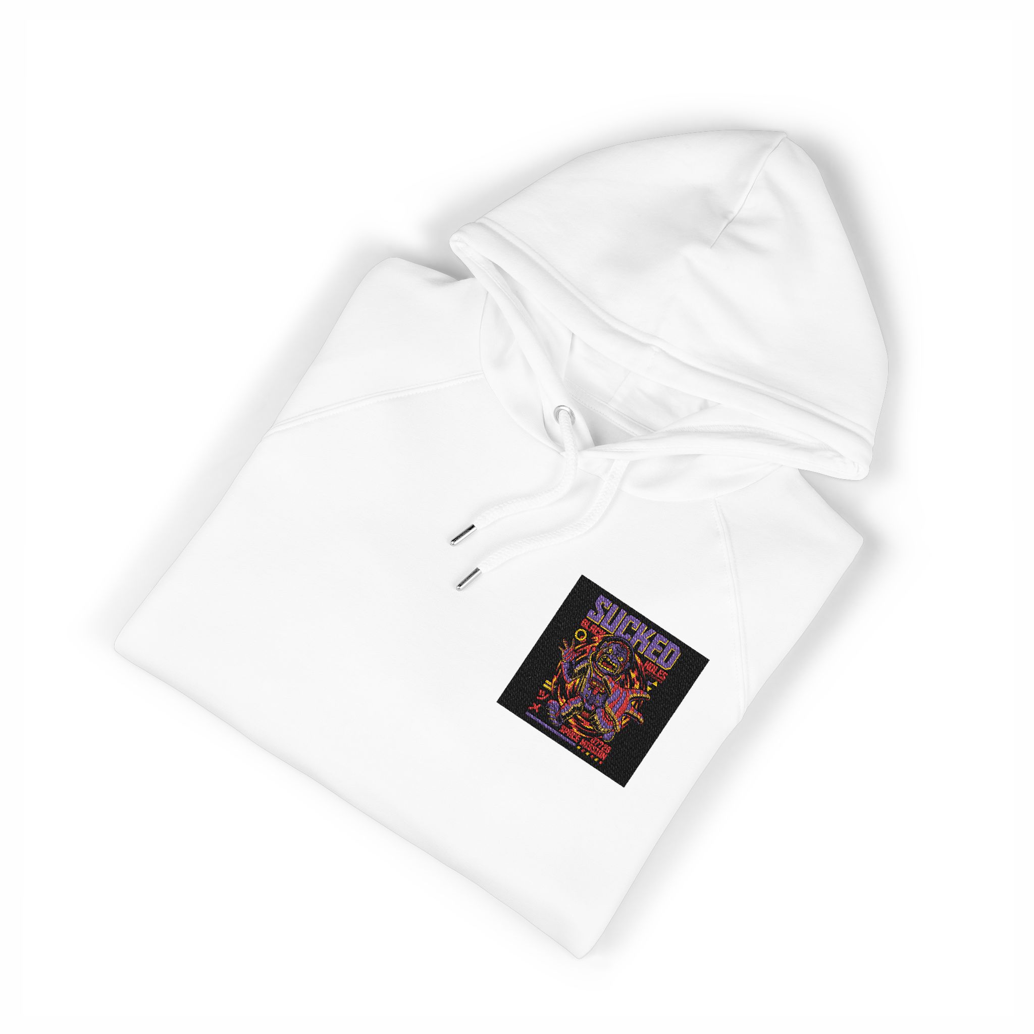 Sucked Black Holes Unisex Eco Raglan Hoodie Embroidery - Image 3