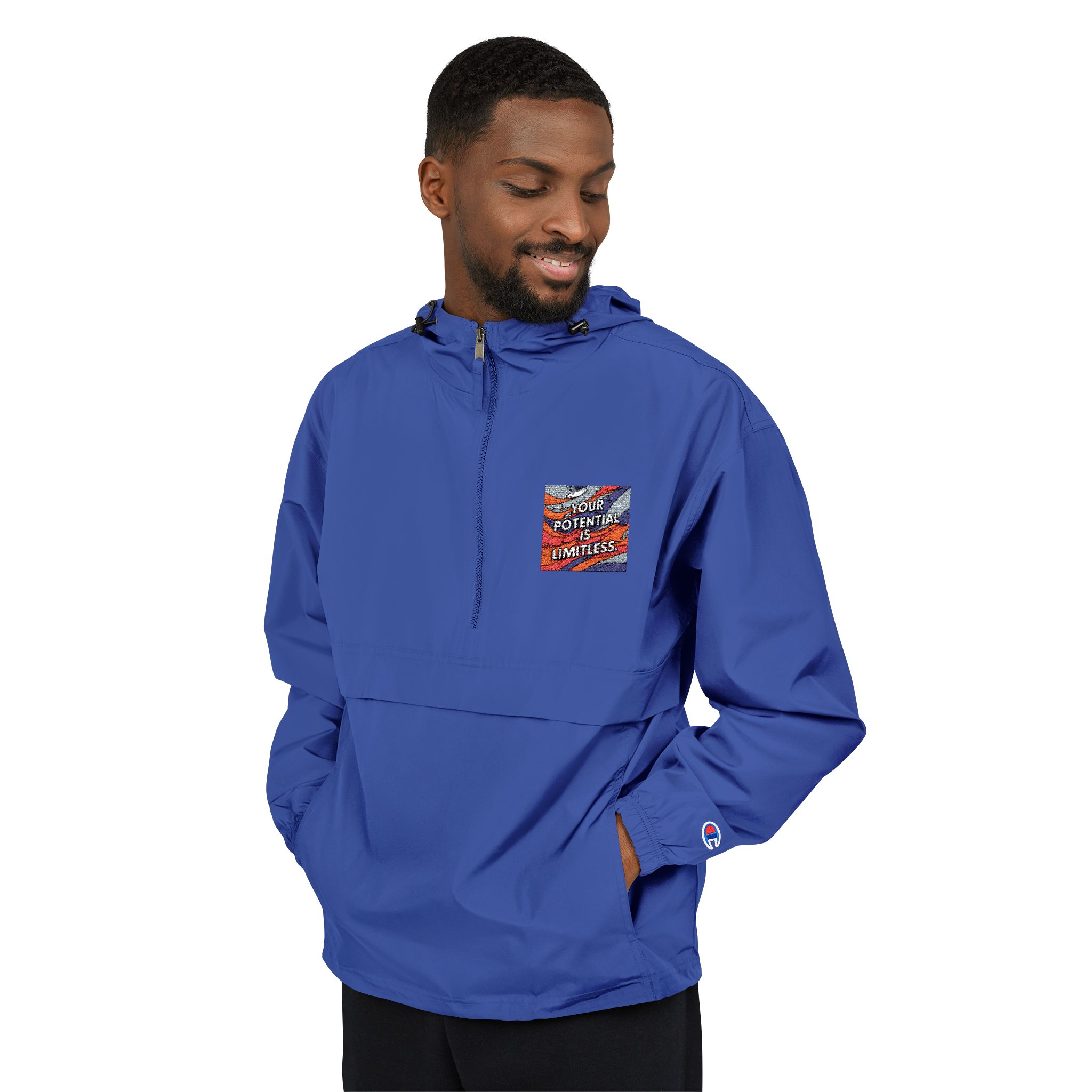 Your Potential Is Limitless Champion Unisex Packable Anorak Jacket - Image 15