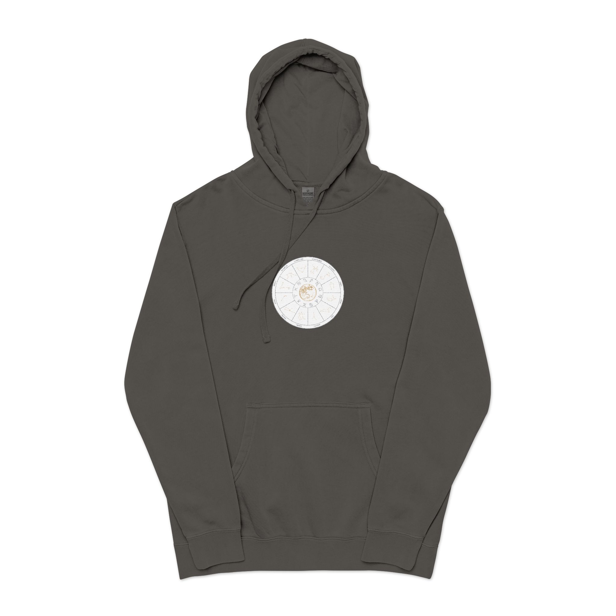 Zodiac Unisex Pigment Dyed Hoodie Embroidery - Image 25