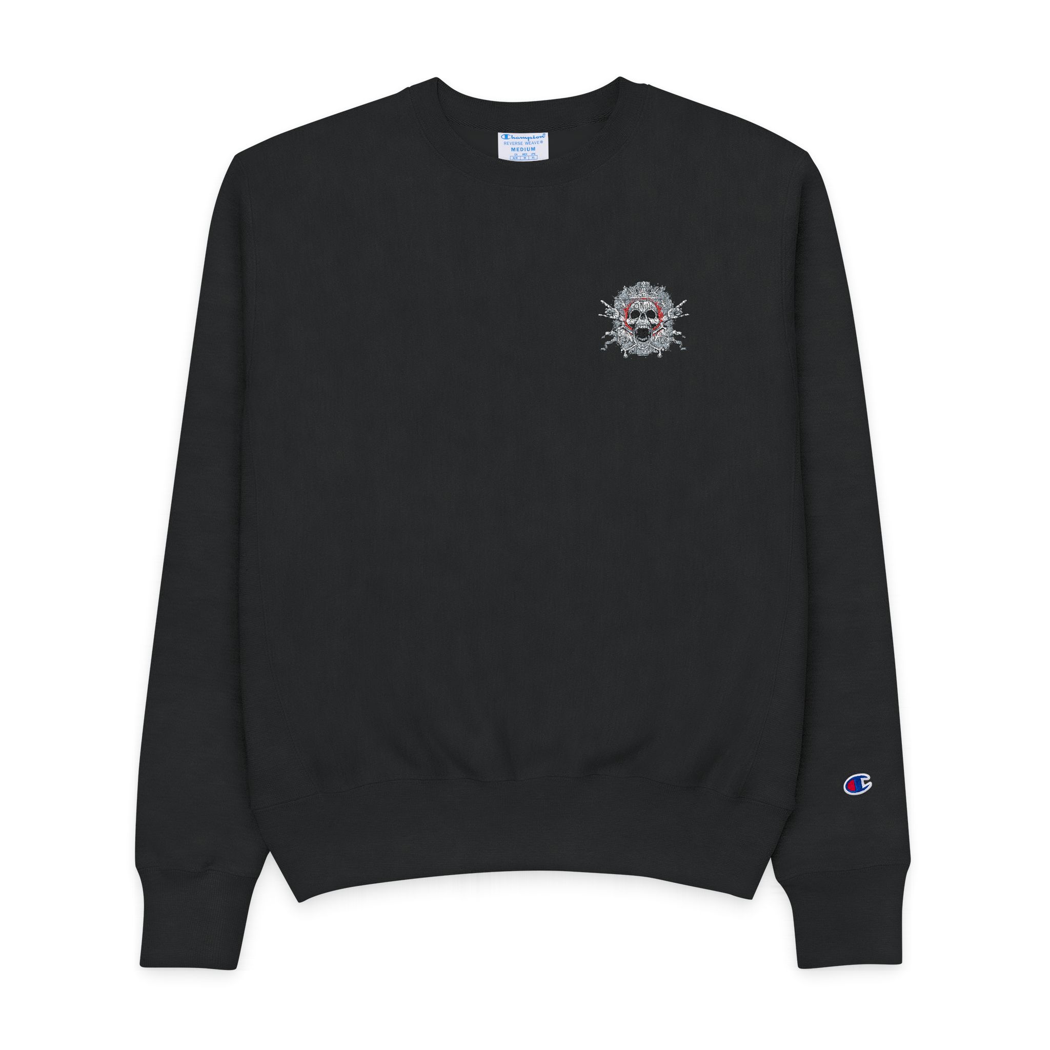 Gothic Sign With Skull Grunge Vintage Design T Shirts (44) Mens Champion Crewneck Sweatshirt
