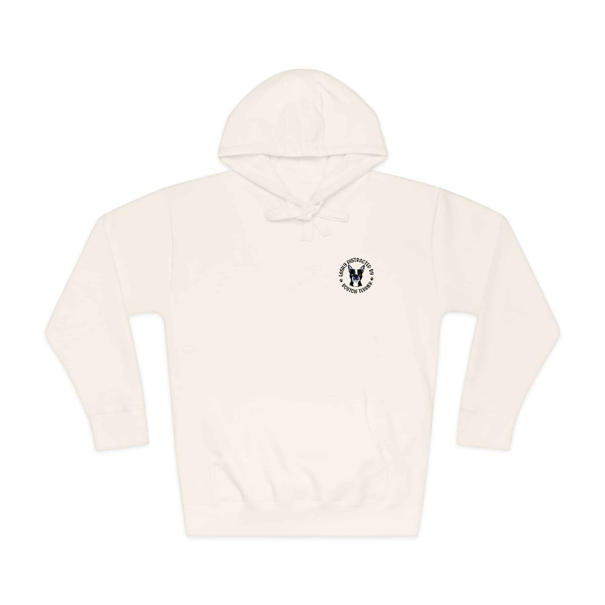 Easily Distracted By Boston Terrier Dog Unisex Fleece Hoodie - Image 5