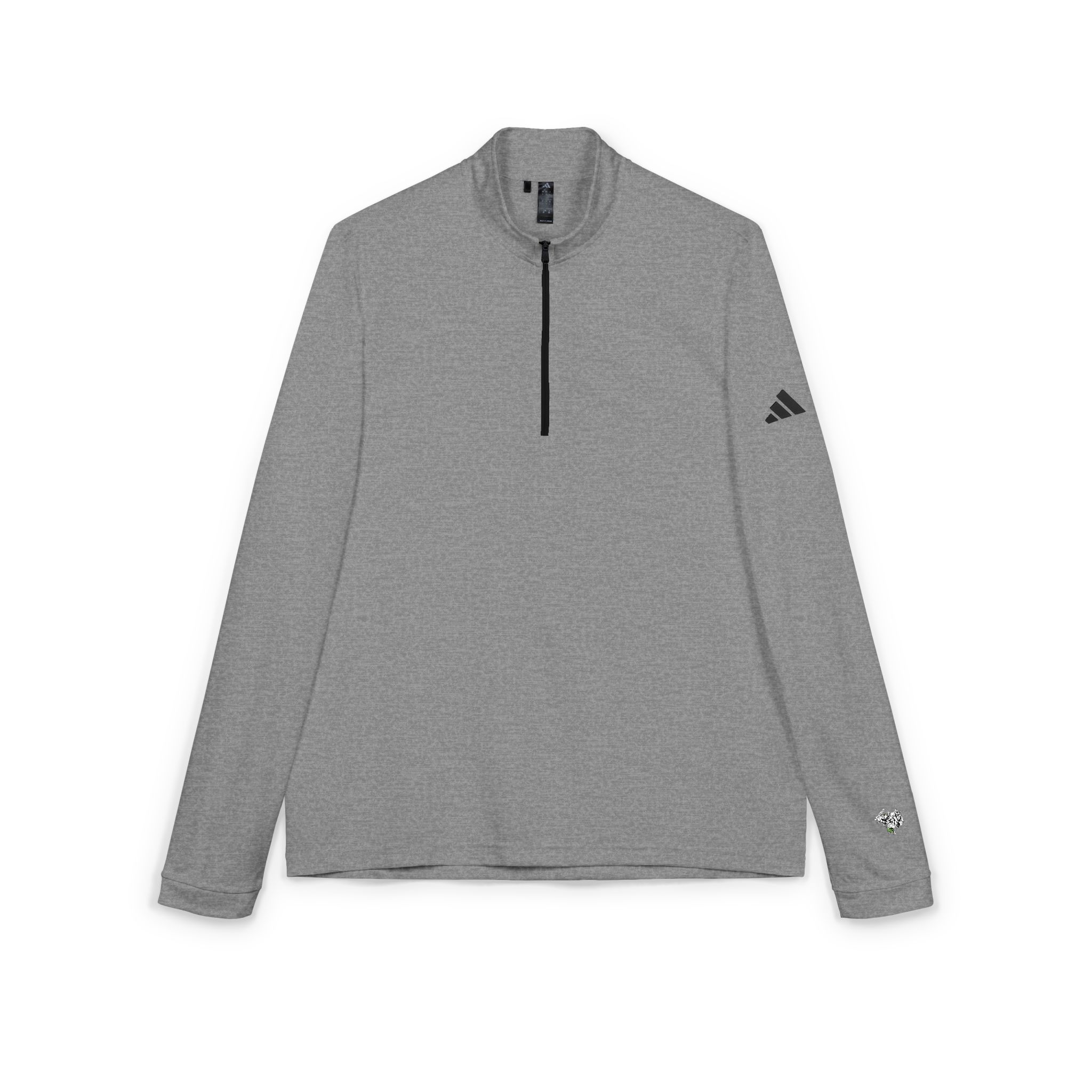 Face Side View Decorated With Leaves and Daisy Flowers Moon and Stars Organic Shapes Adidas Quarter Zip Pullover Embroidery - Image 7
