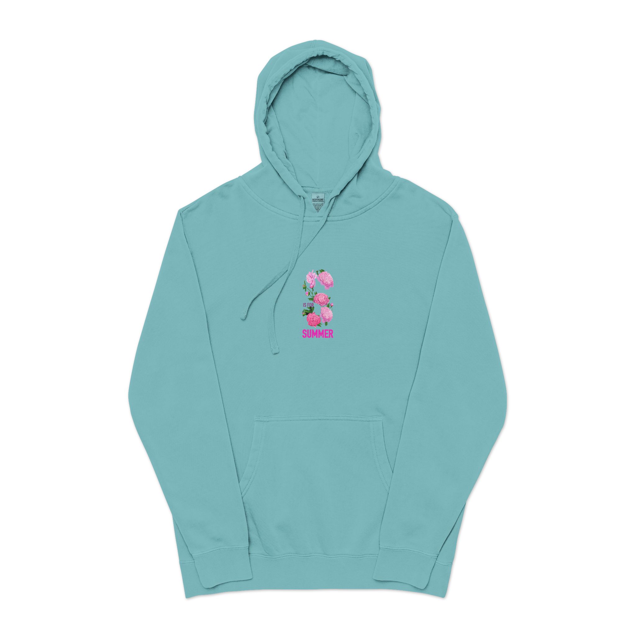 Summer Unisex Pigment Dyed Hoodie Embroidery - Image 9