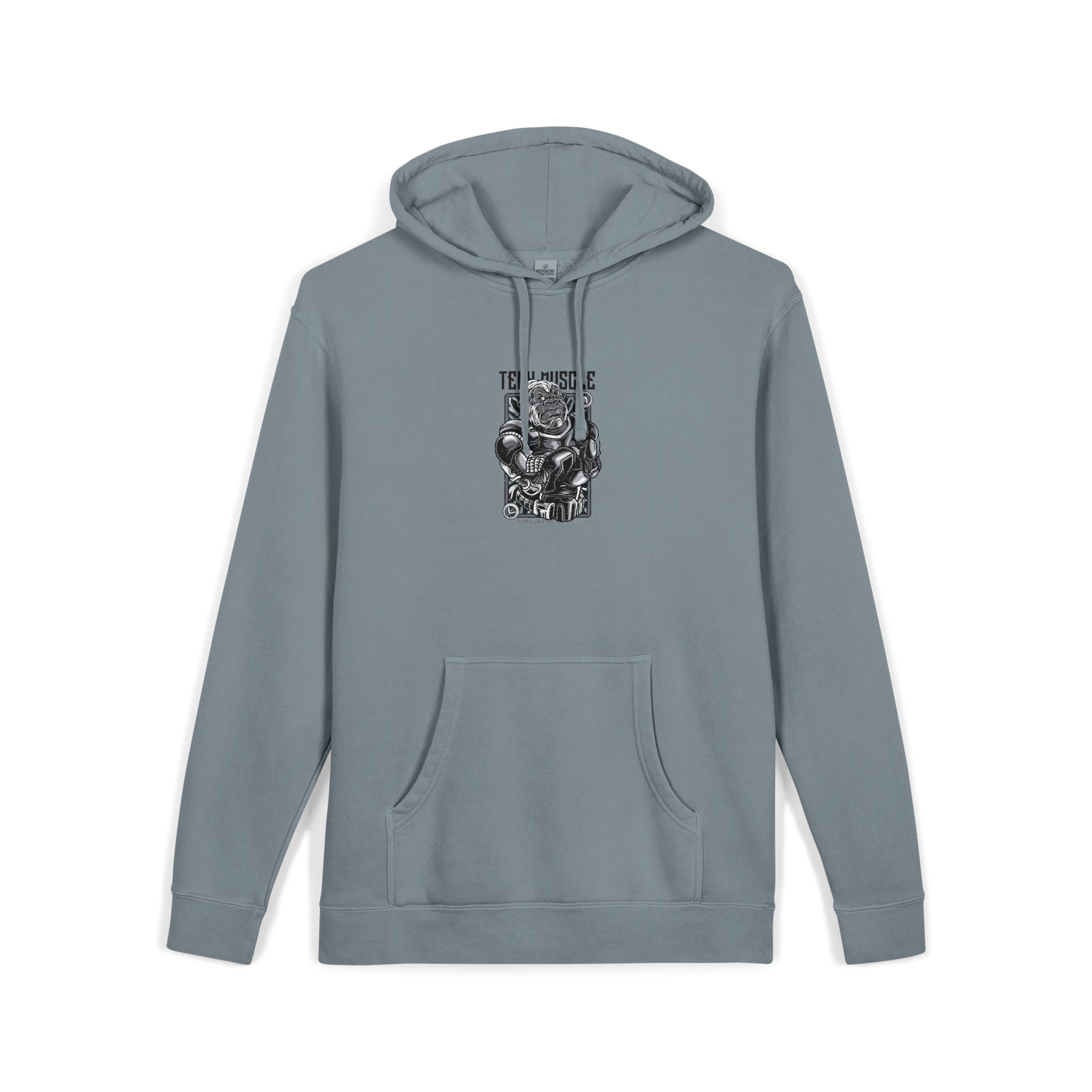 Tech Muscle Unisex Pigment Dyed Hoodie Embroidery - Image 23
