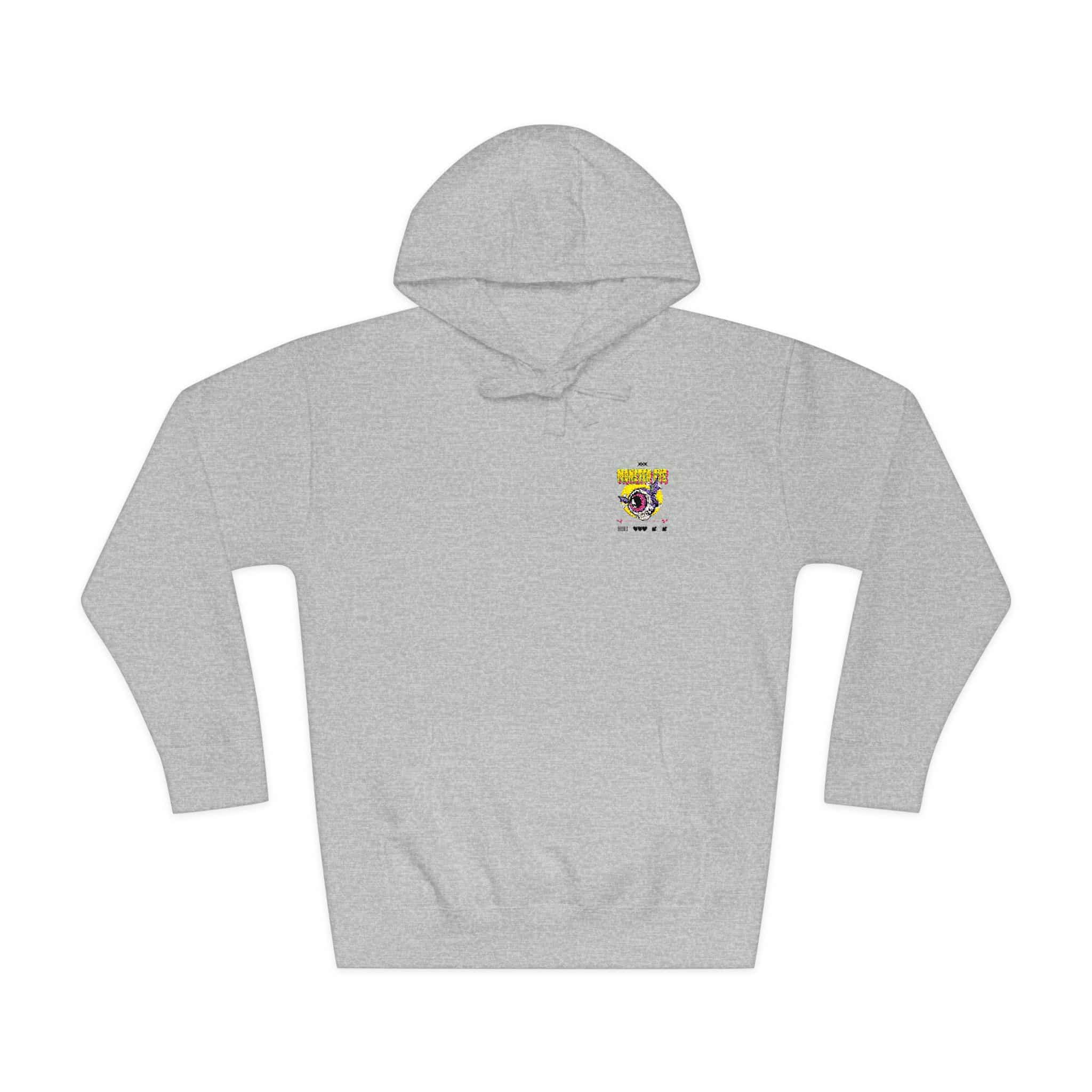 Typography Tshirt Design Monster Eye Unisex Fleece Hoodie - Image 13